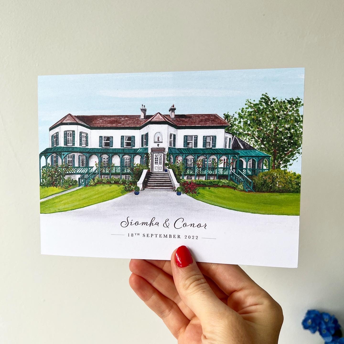 Ashley Park House Wedding Invitation (Flat card)