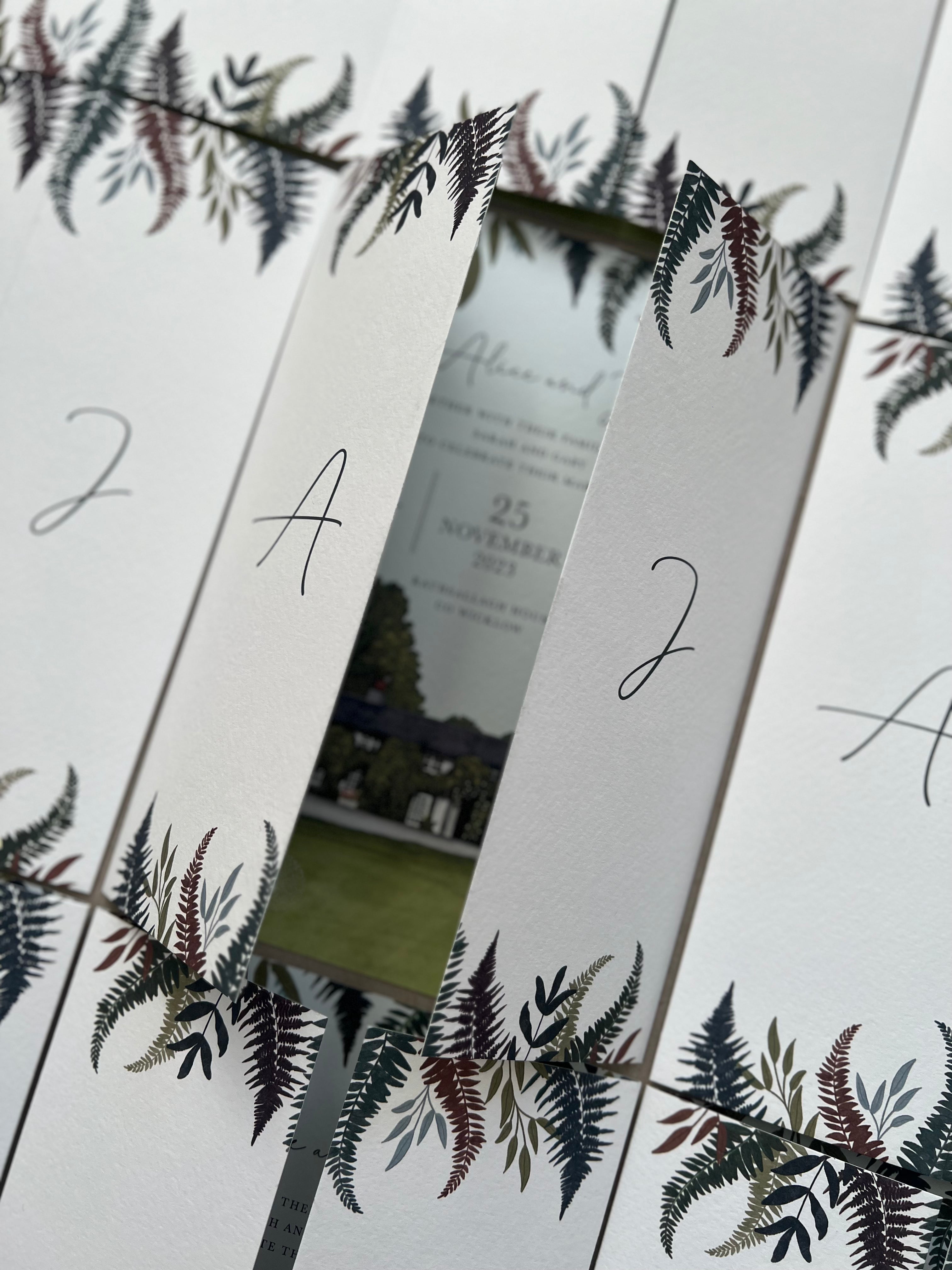 Rathsallagh House Wedding Invitation (Gate Fold)