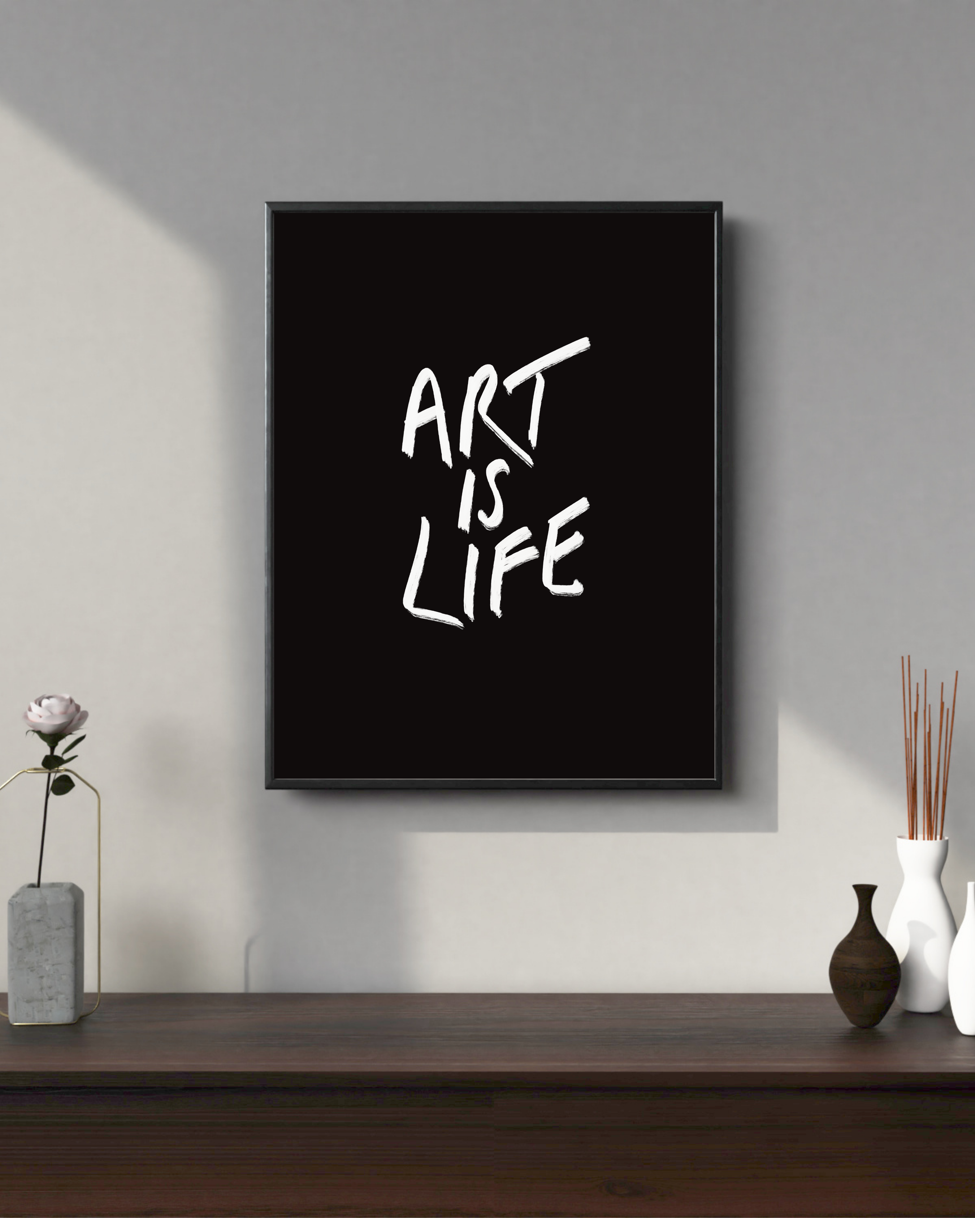Art is Life Handwriting Print