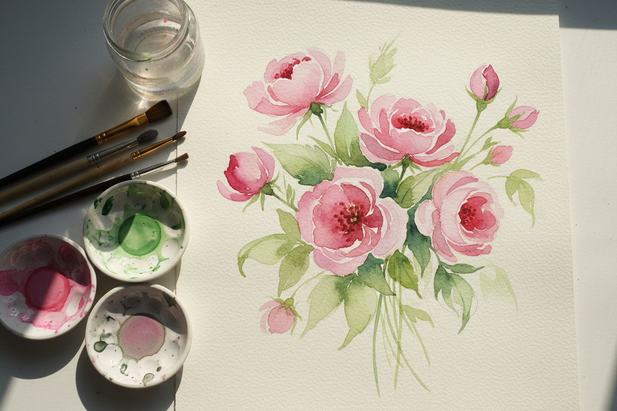 change tones to pinks and greens