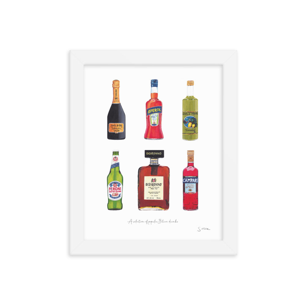 Italian Drinks Framed Art Print