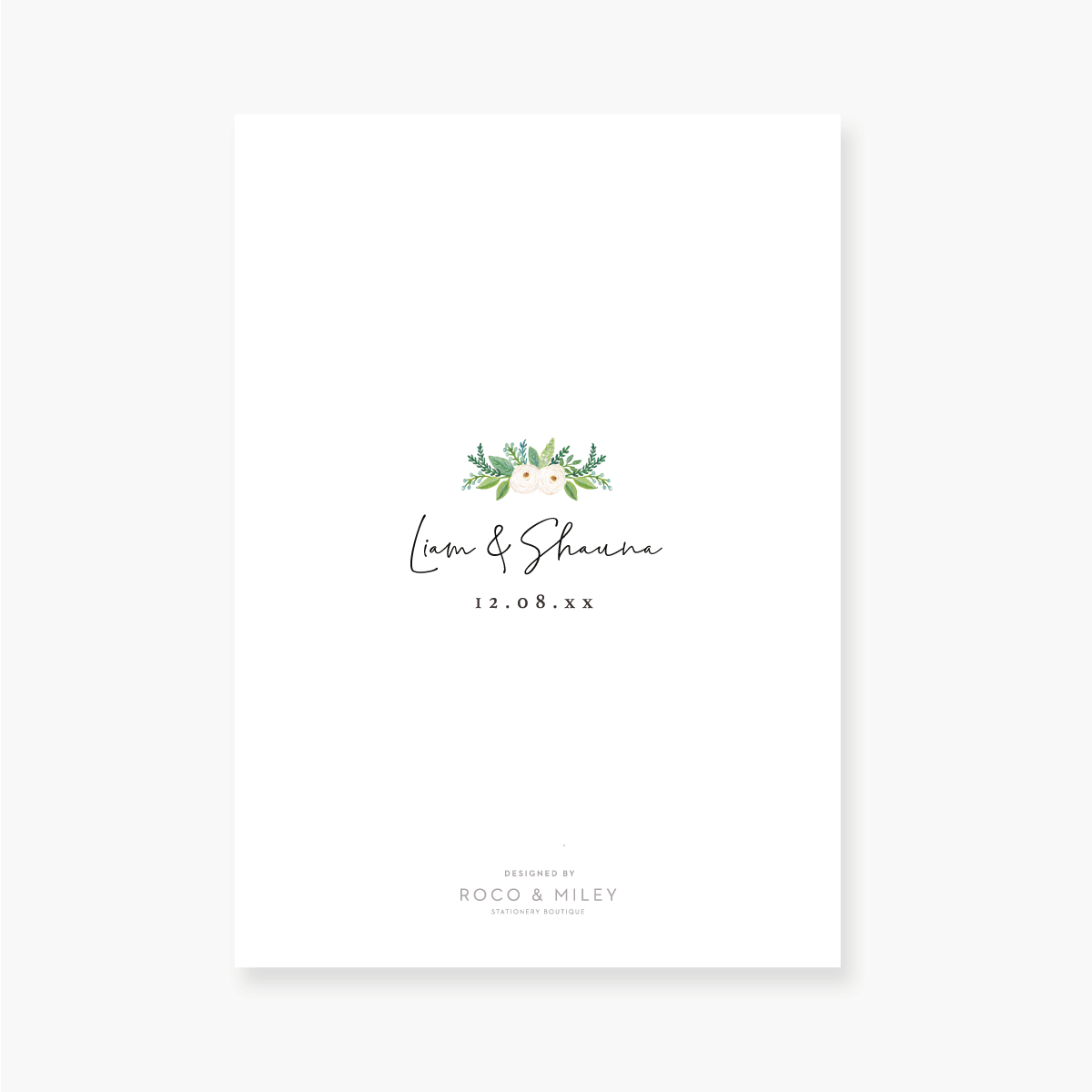Green Foliage Save the Date