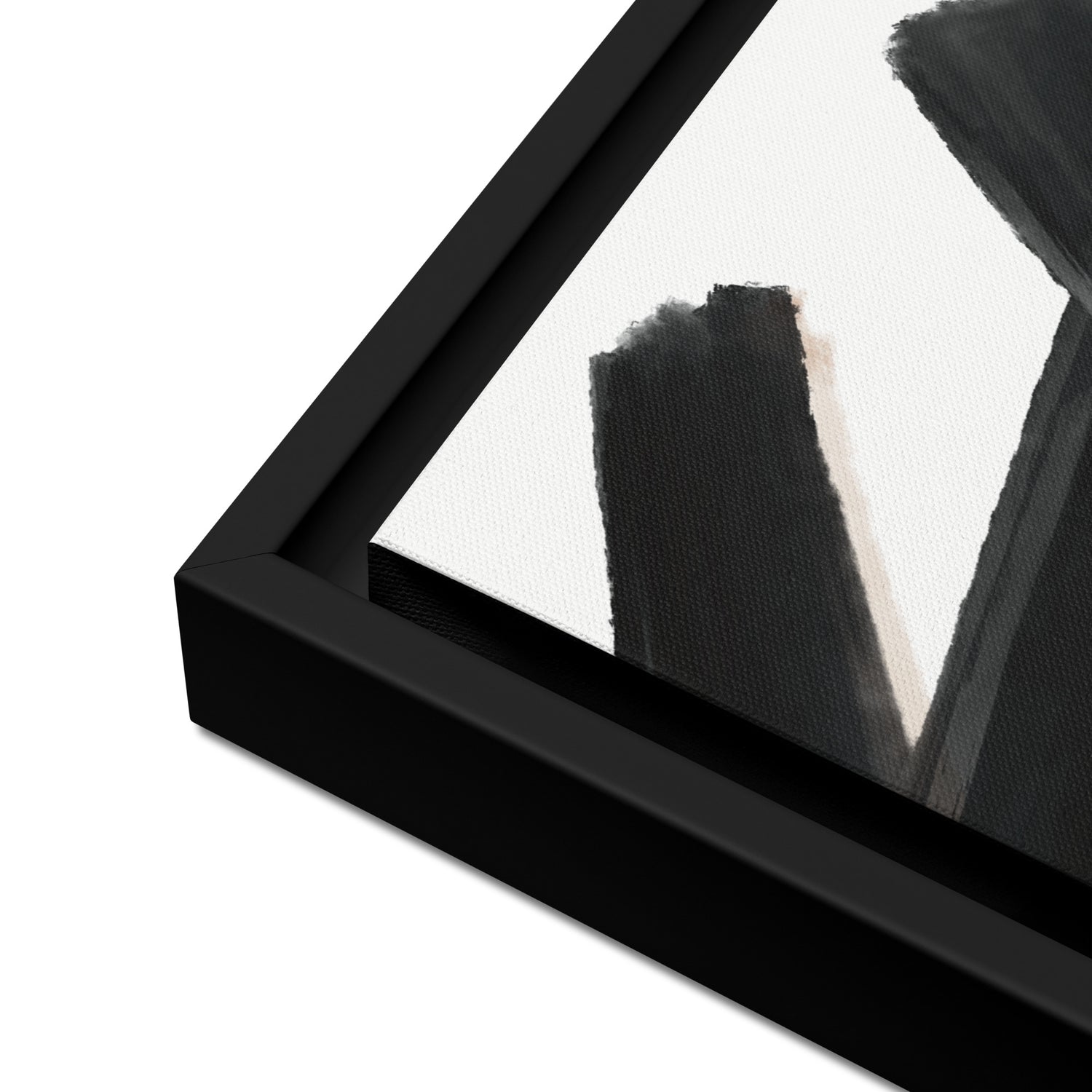Noir Lines V4 Framed Canvas