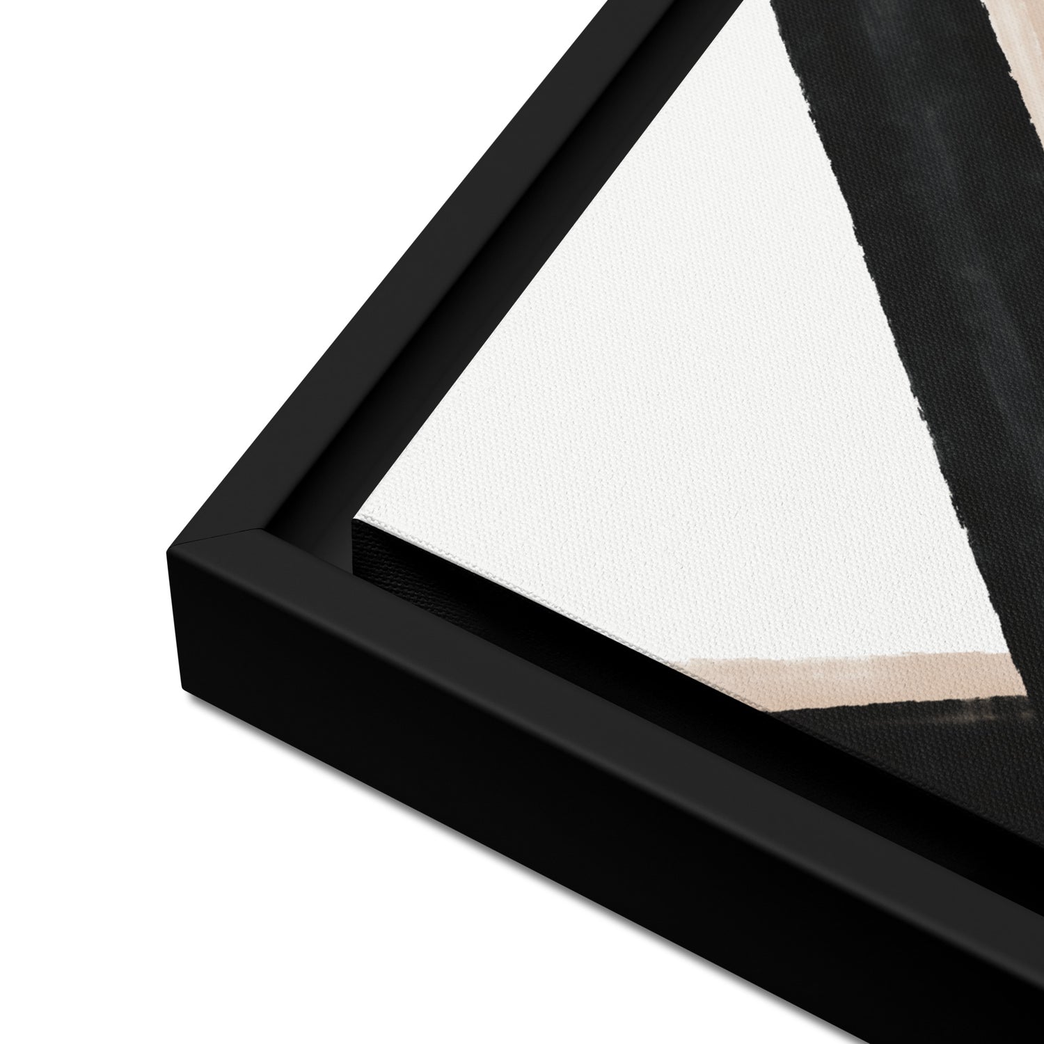 Noir Lines V1 Framed Canvas
