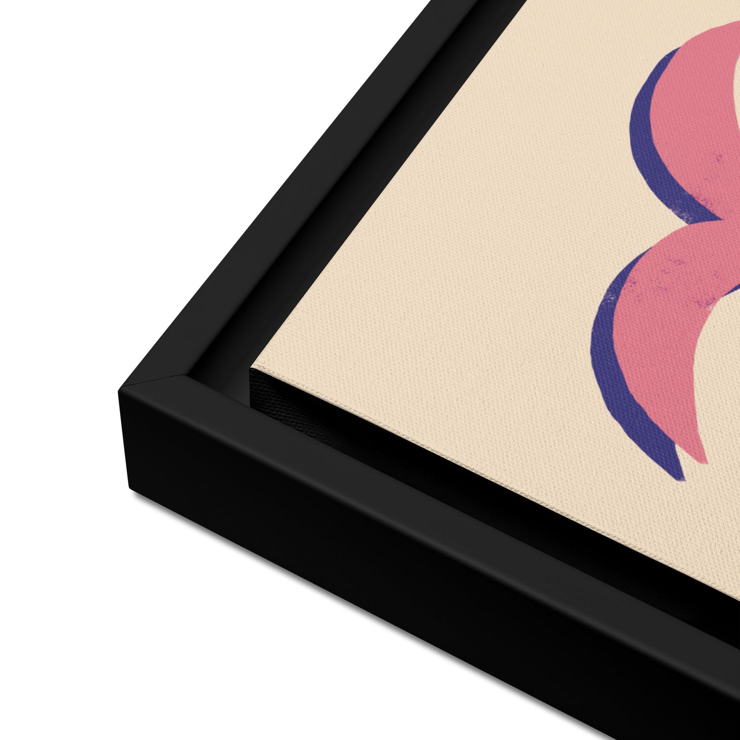 Pink Palm Framed Canvas