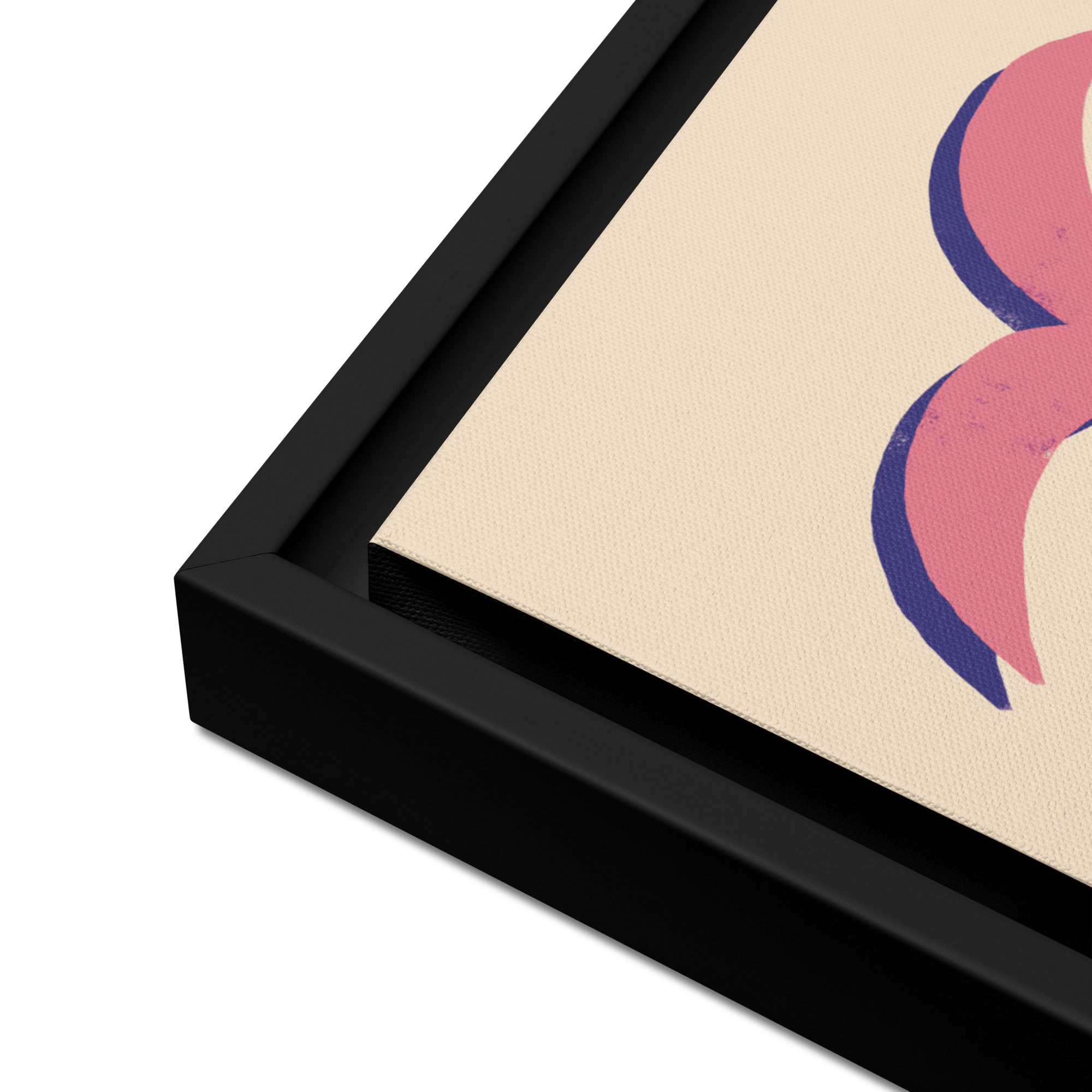 Pink Palm Framed Canvas