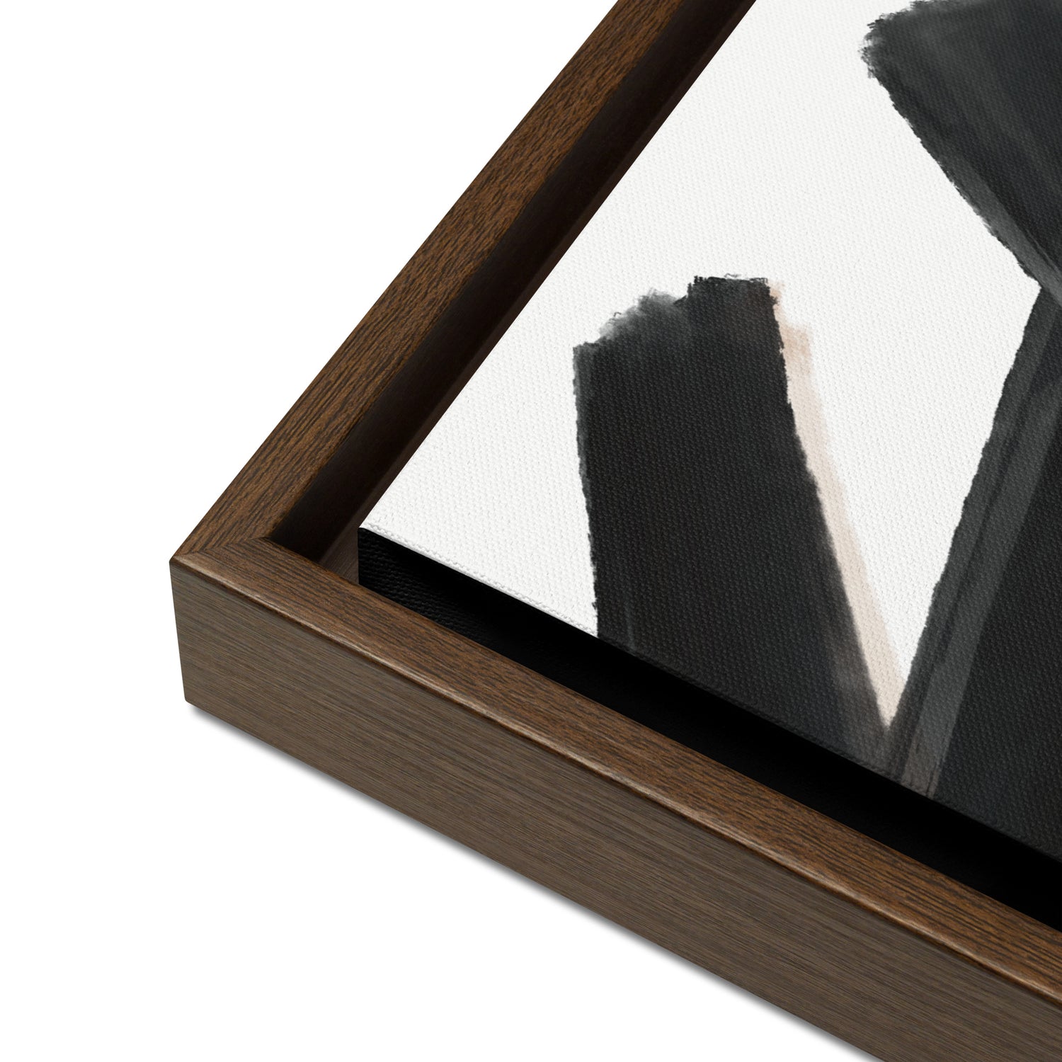 Noir Lines V4 Framed Canvas
