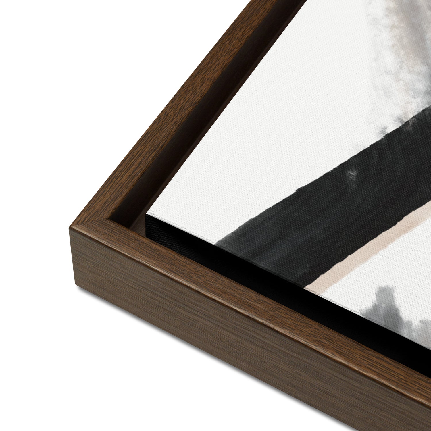 Noir Lines V3 Framed Canvas