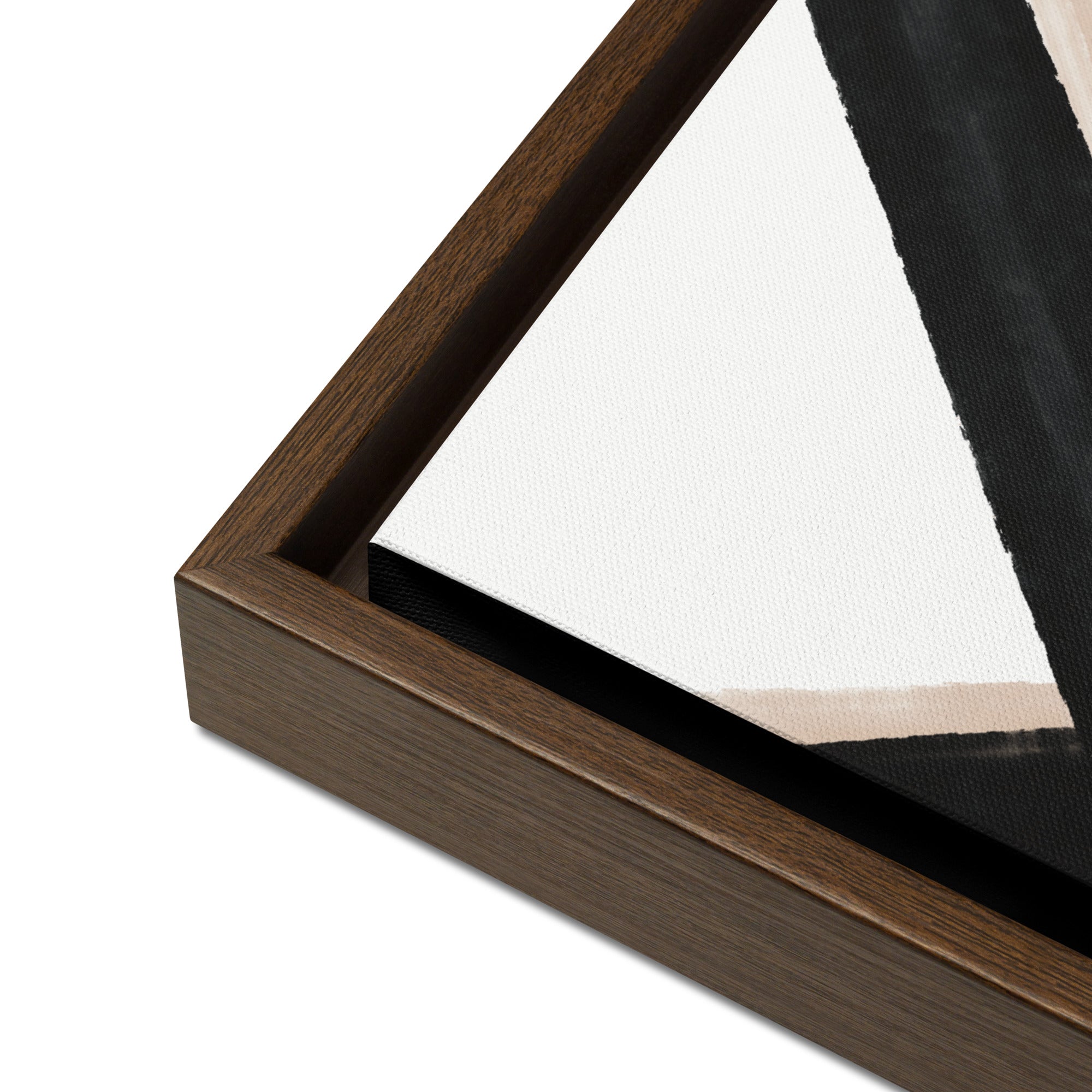 Noir Lines V1 Framed Canvas