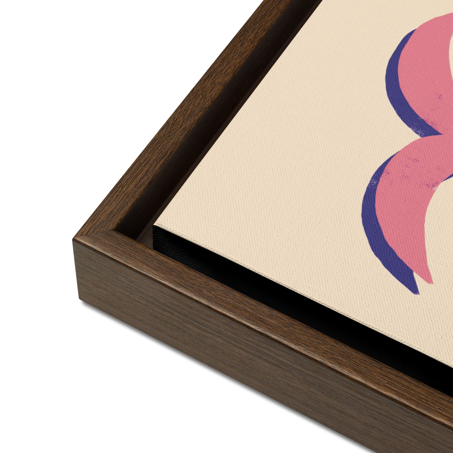 Pink Palm Framed Canvas