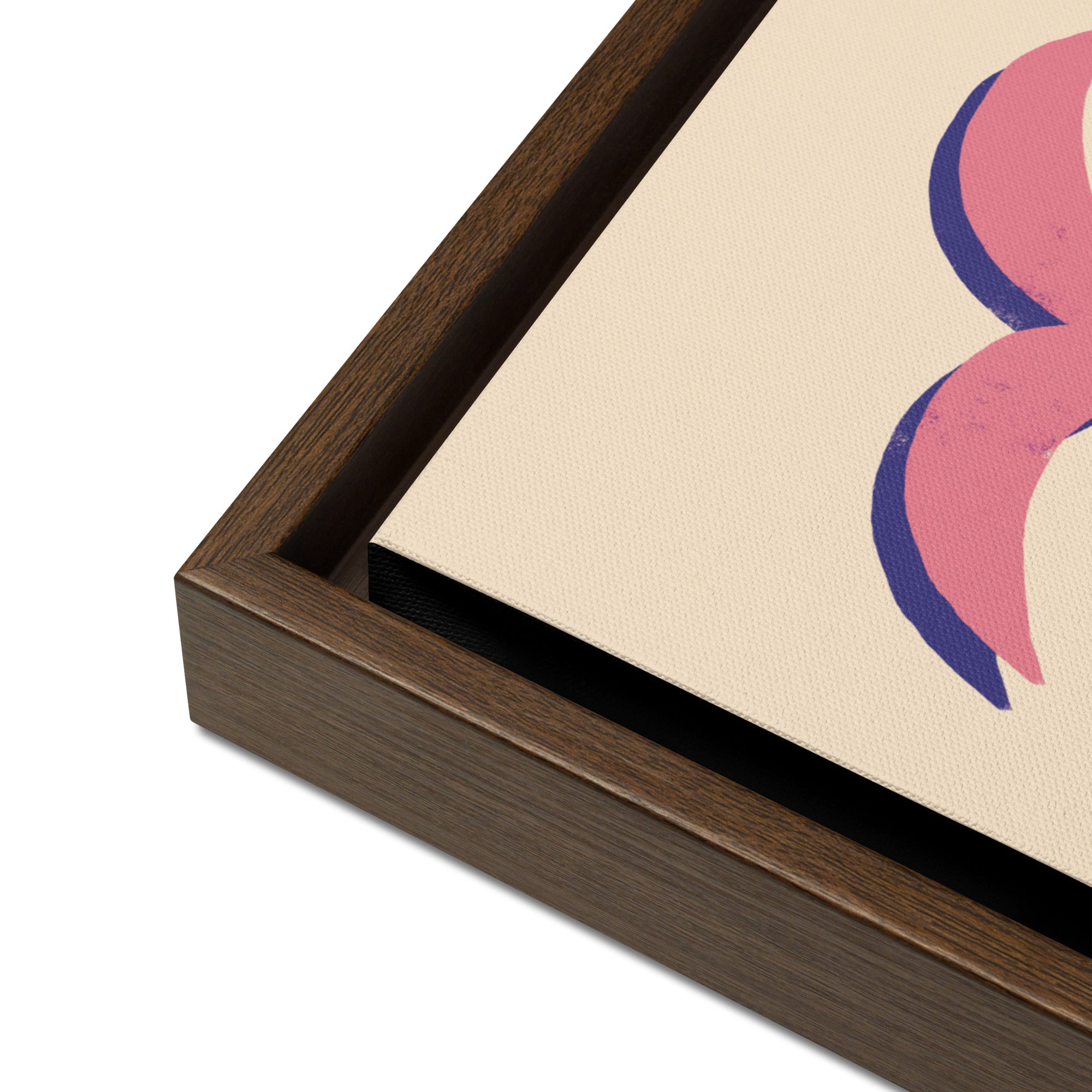 Pink Palm Framed Canvas