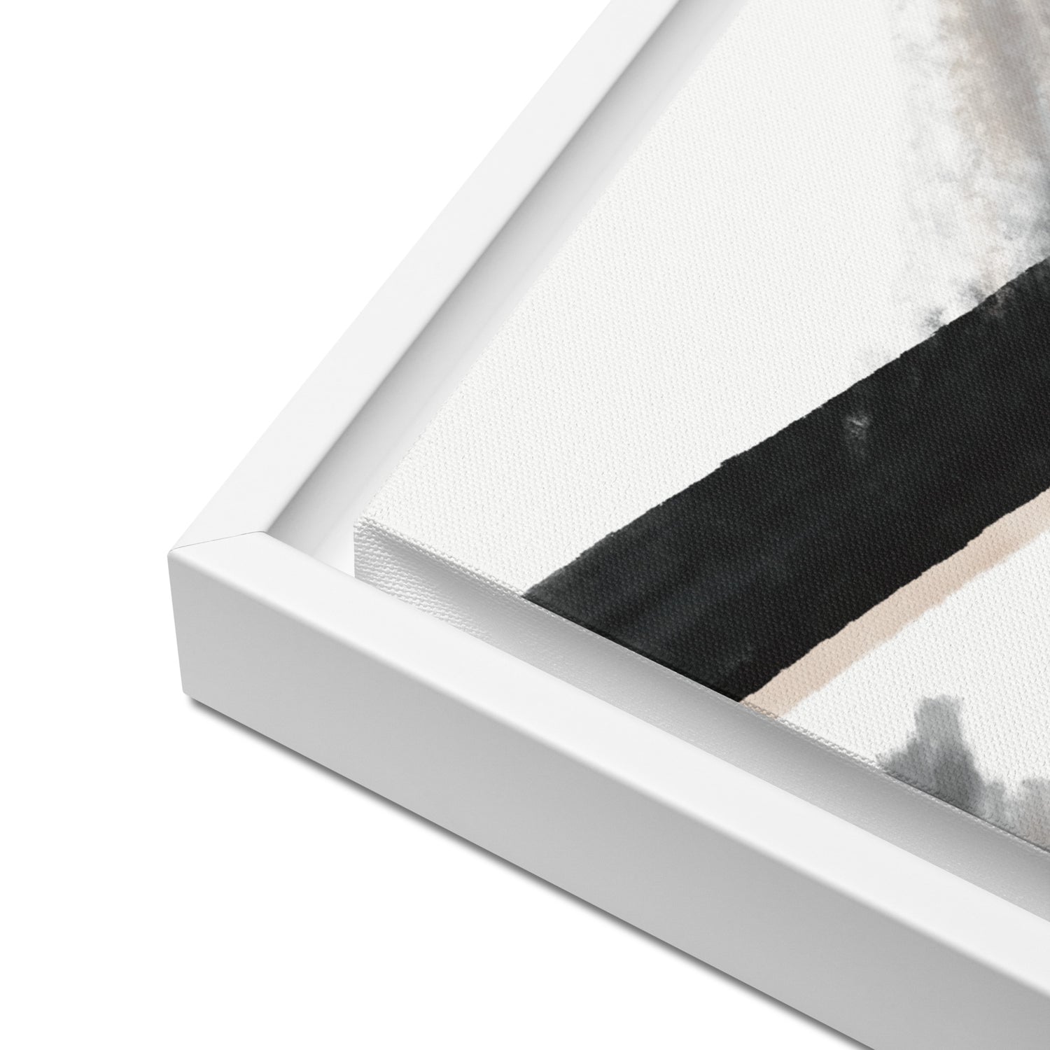 Noir Lines V3 Framed Canvas