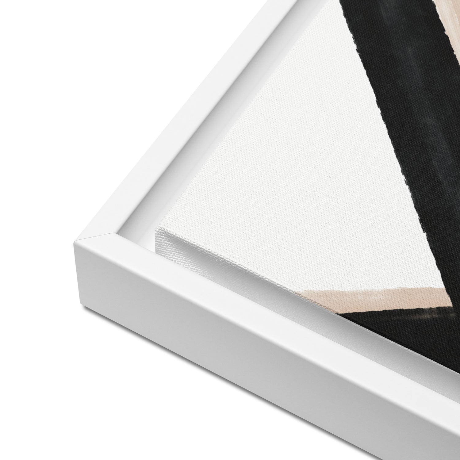 Noir Lines V1 Framed Canvas