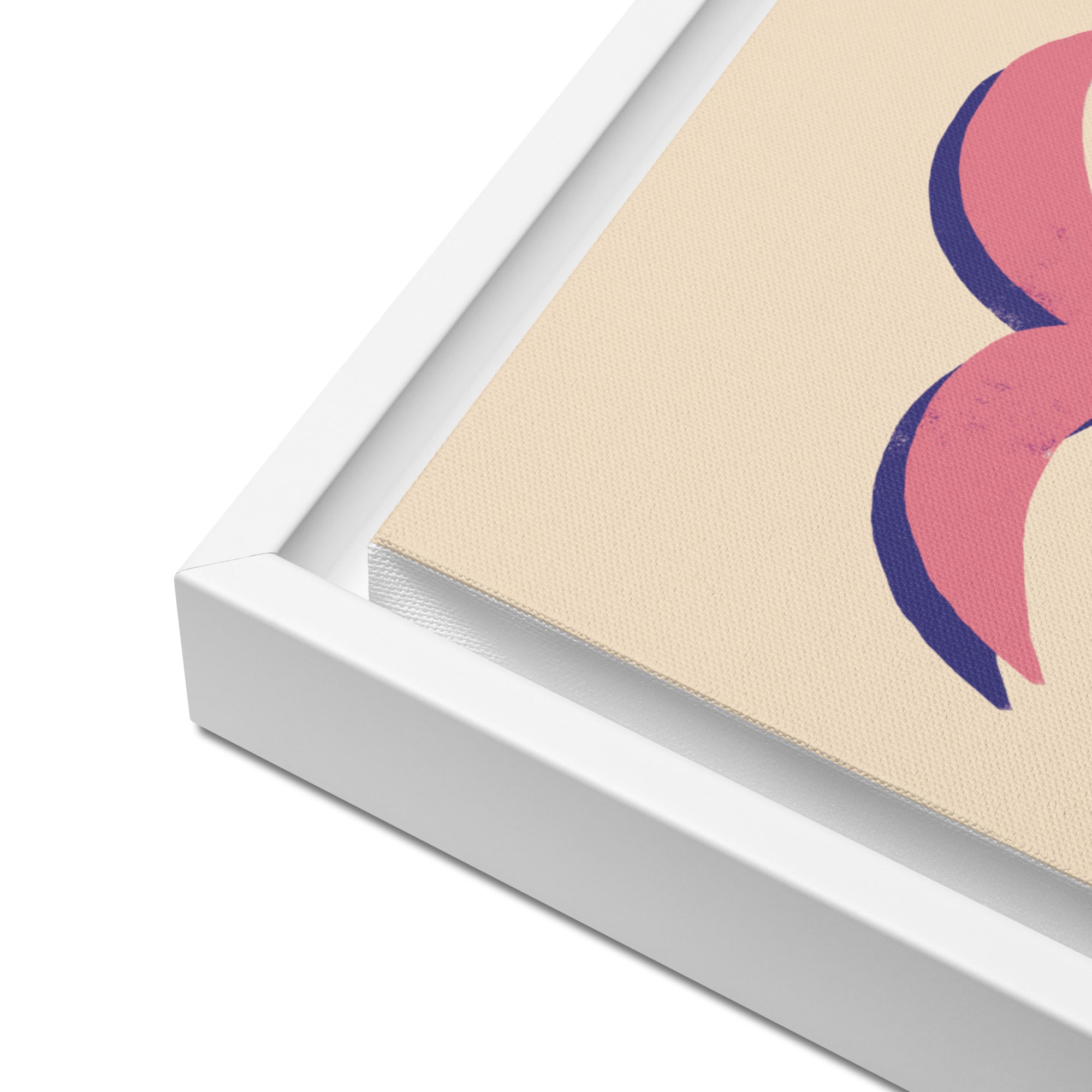 Pink Palm Framed Canvas