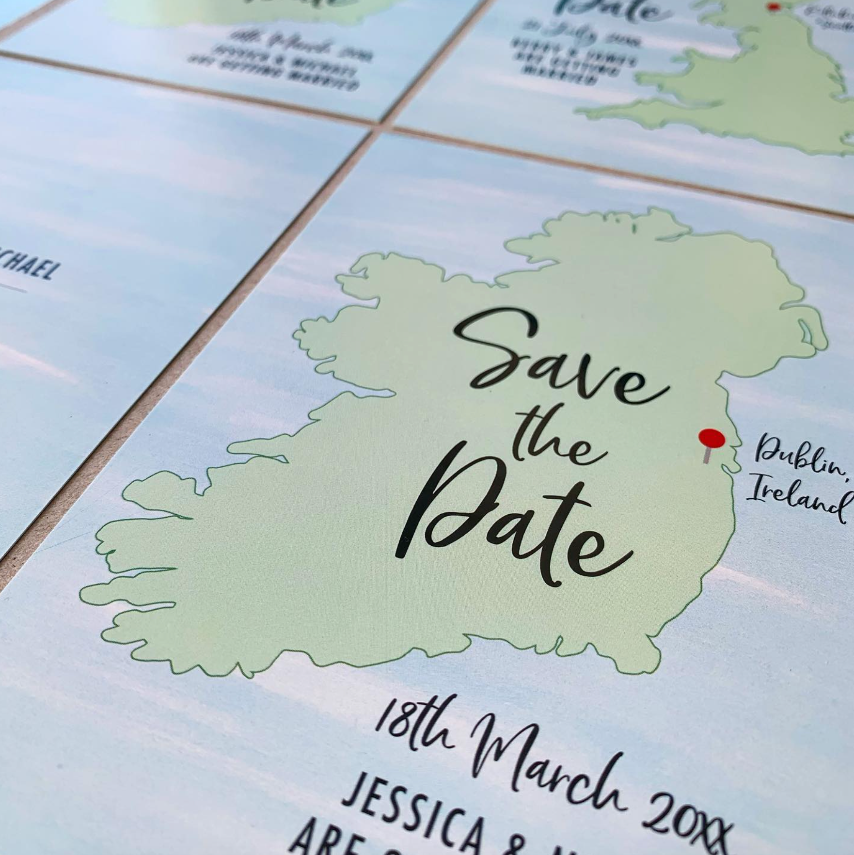 Map of Ireland Save the Date