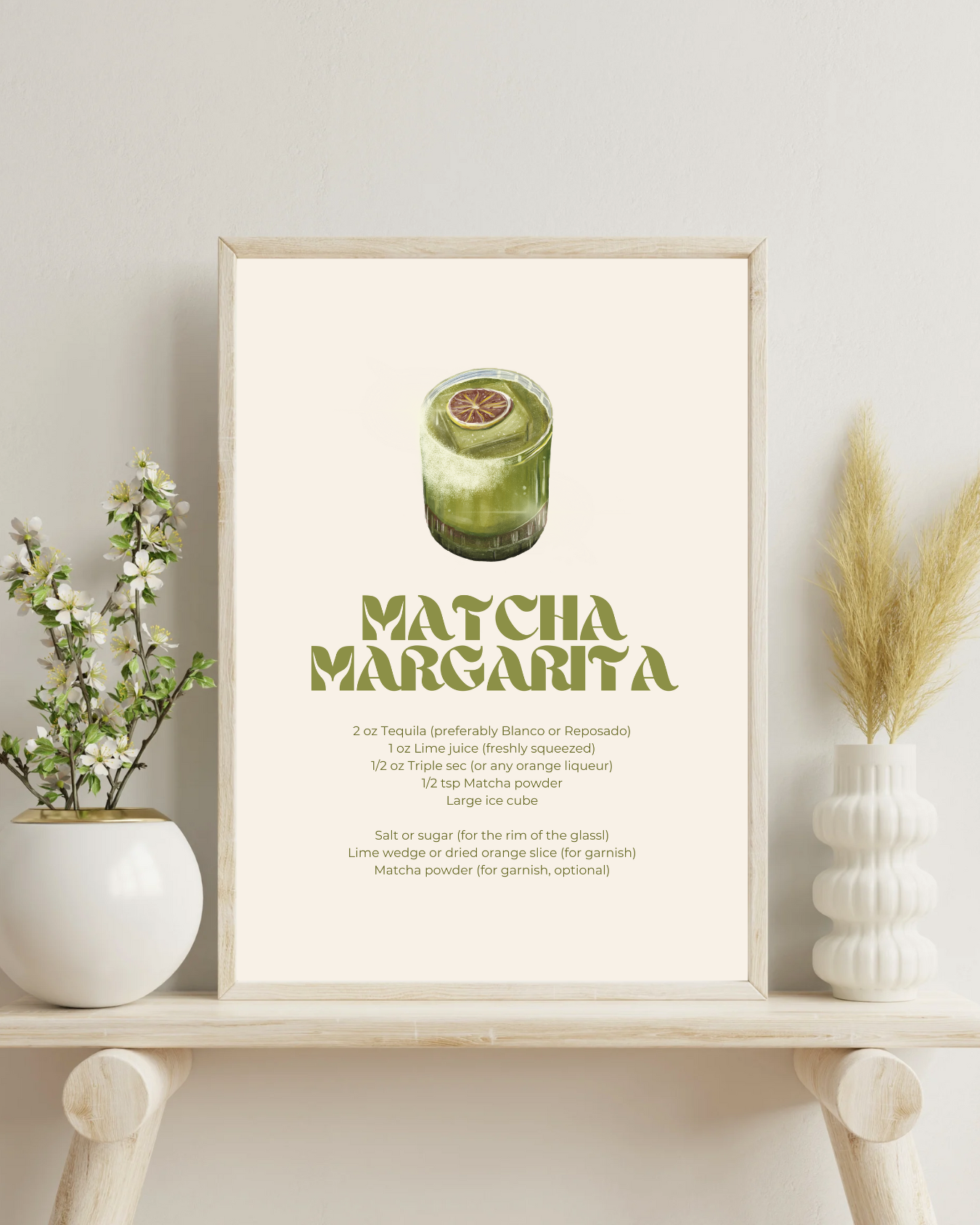 Matcha Margarita Cocktail Print