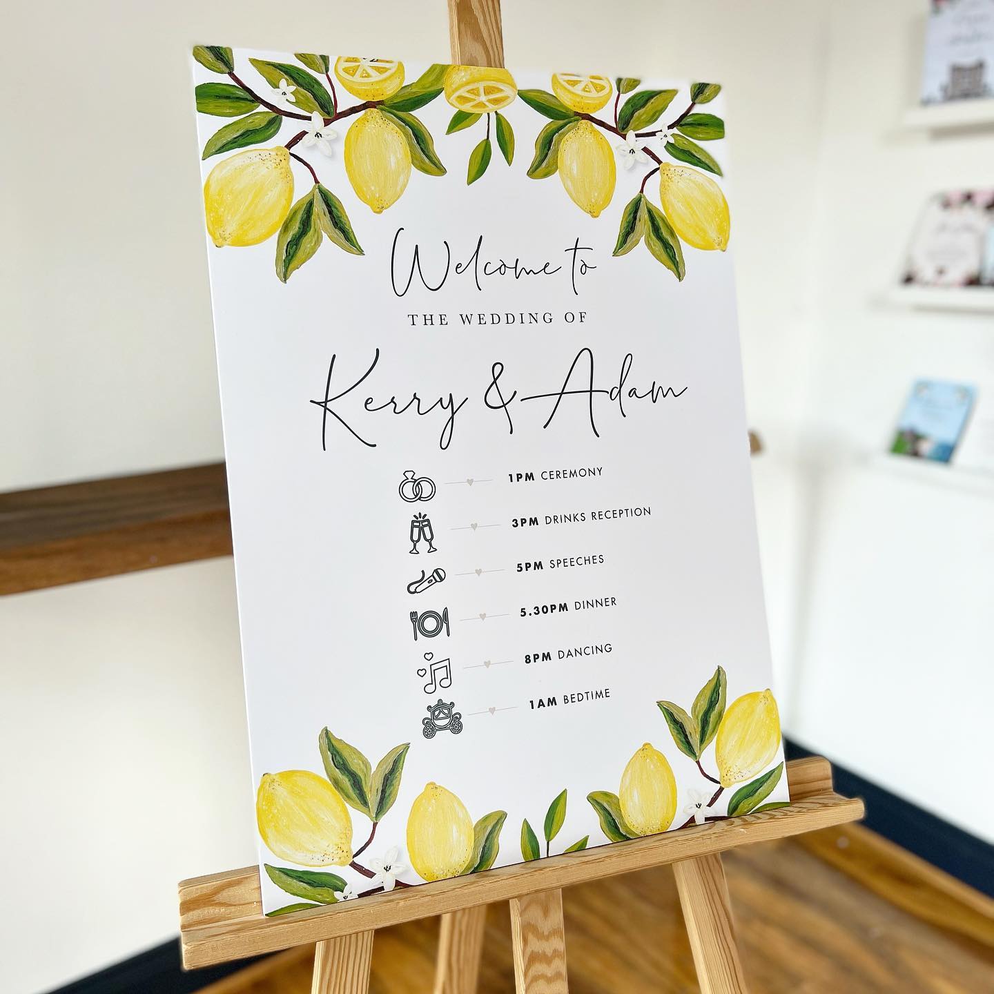 Lemon Garden Welcome/Timeline Board