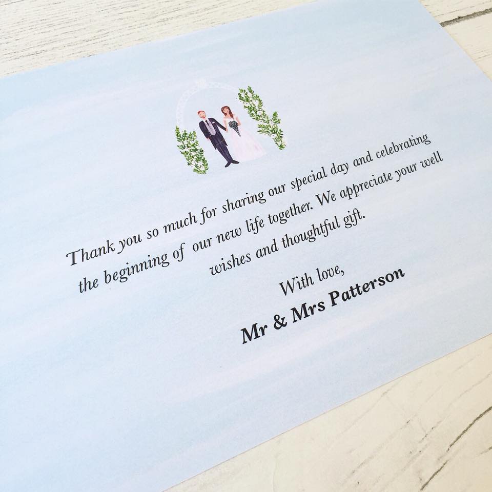 Wedding Photo Thank You Card (Flat)