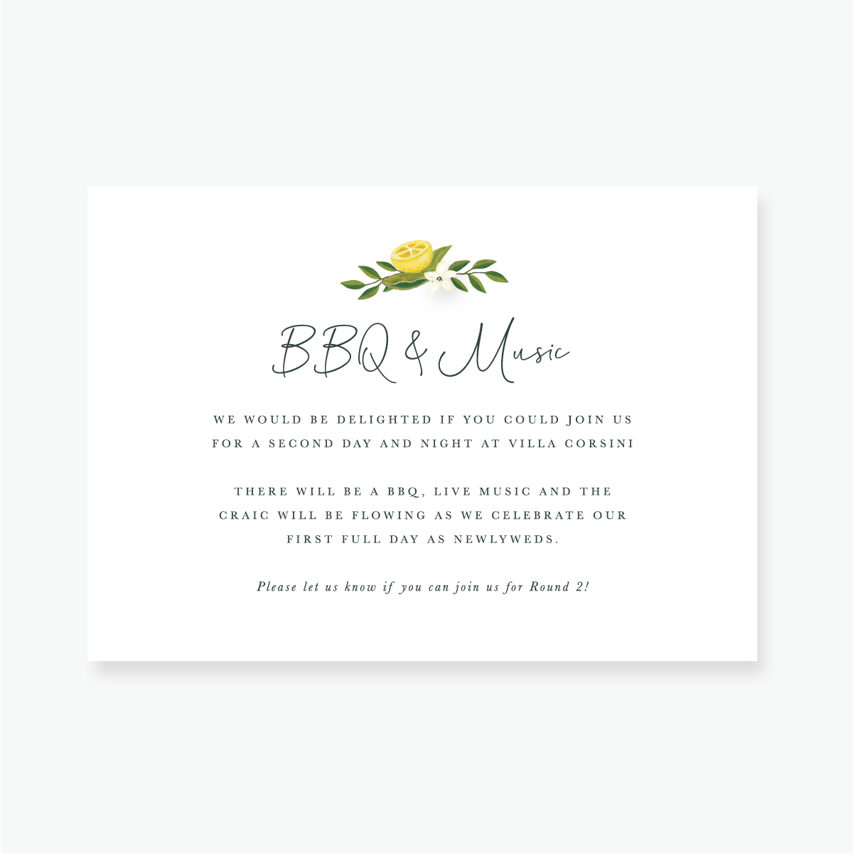 Lemon Garden Enclosure Card