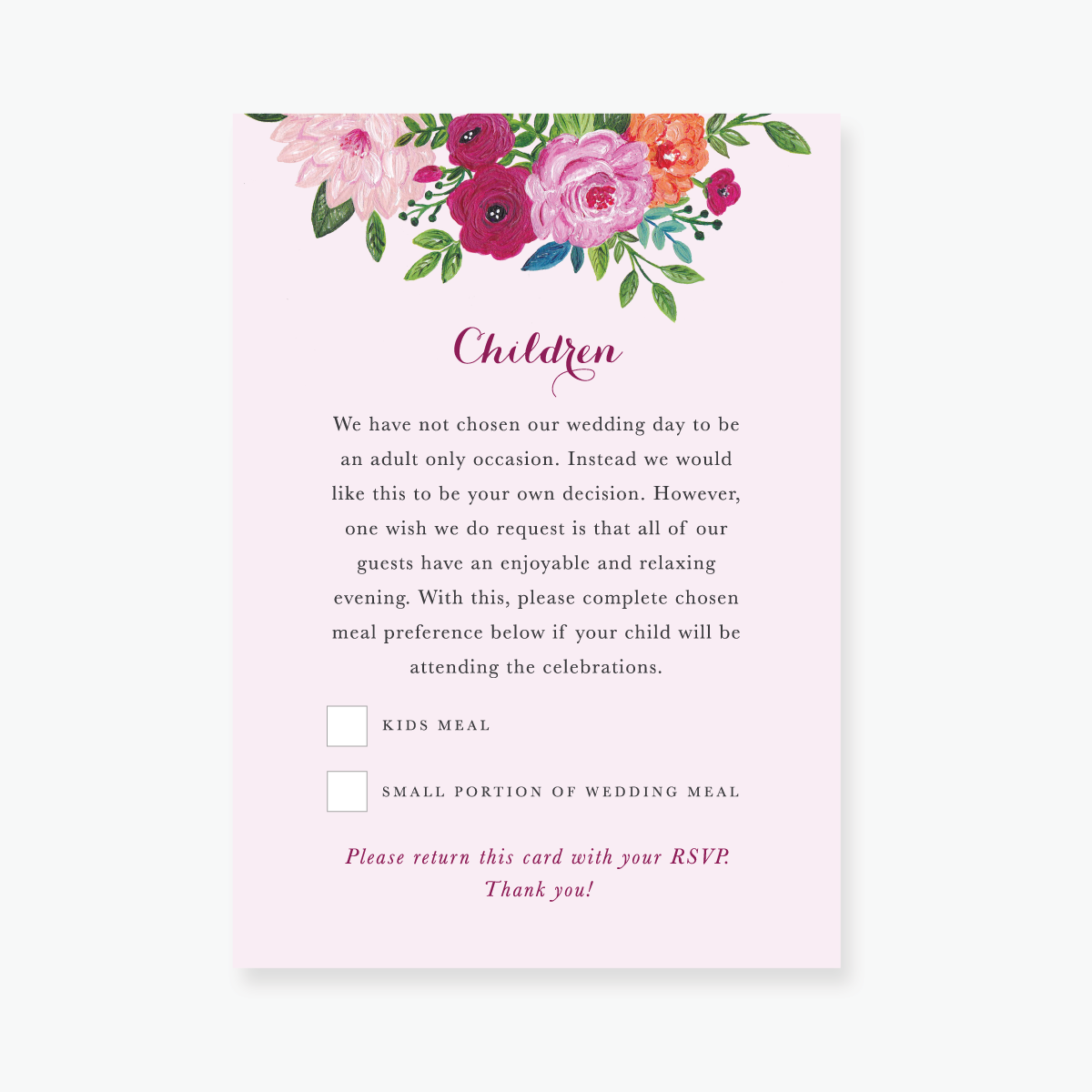 Wild Rose Enclosure Card