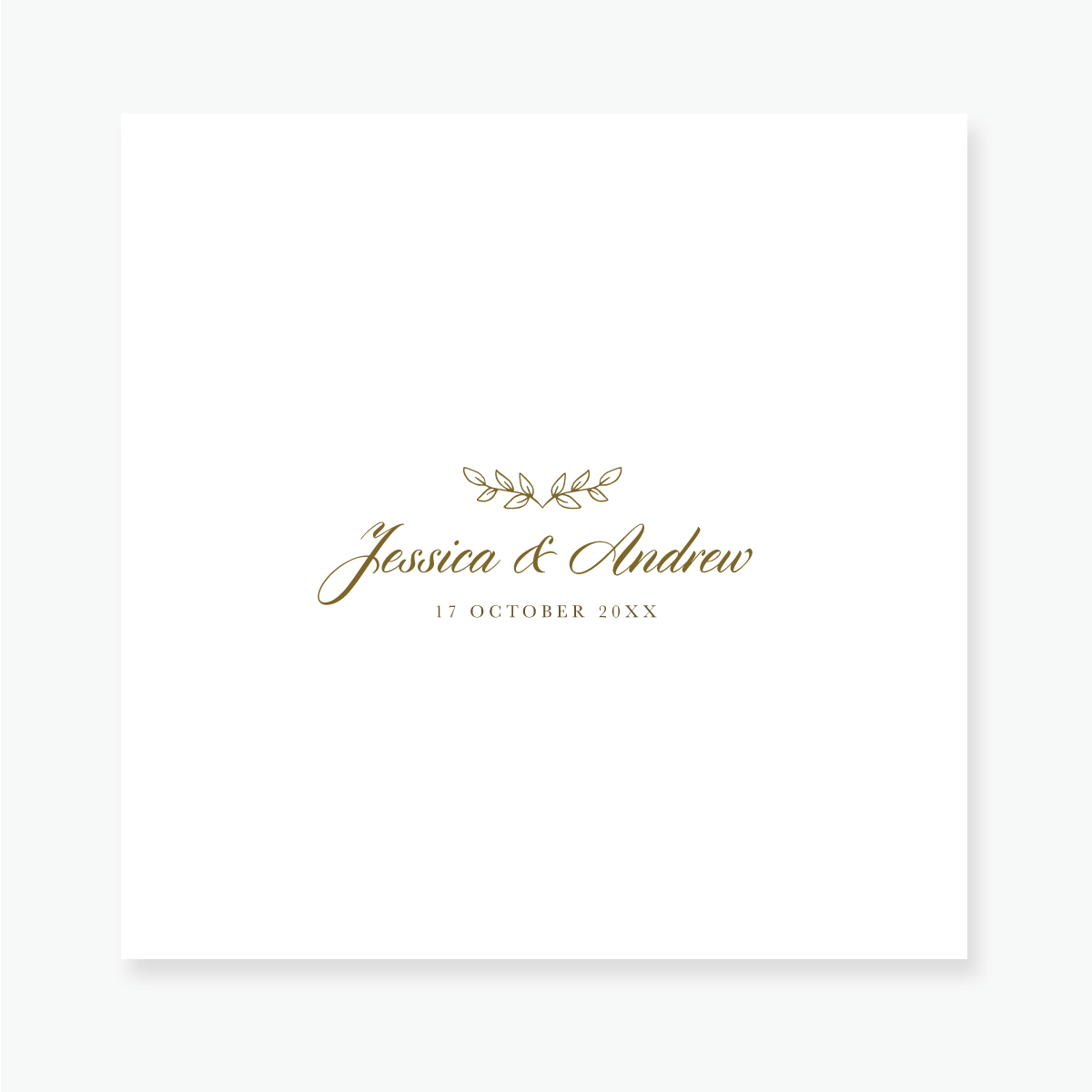 Gold Leaf Save the Date Card
