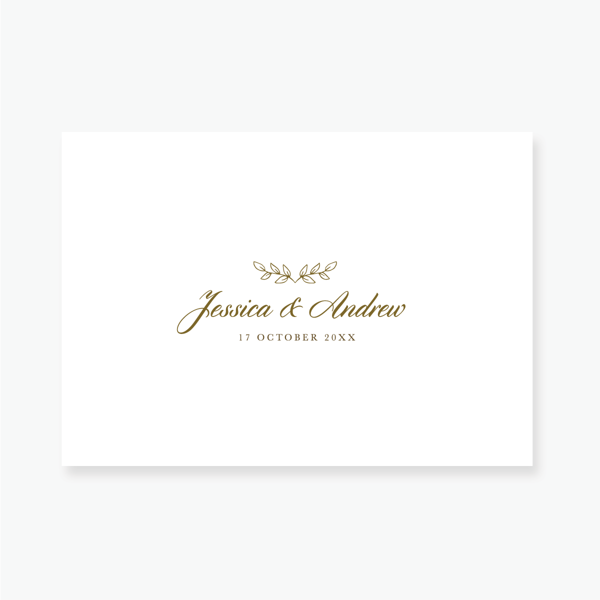 Gold Leaf Enclosure Card