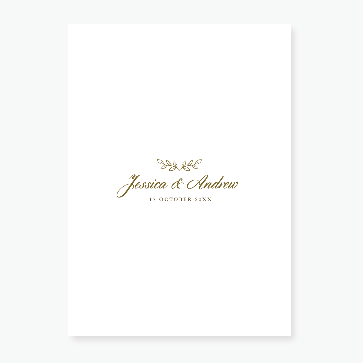 Gold Leaf Wedding Invitation