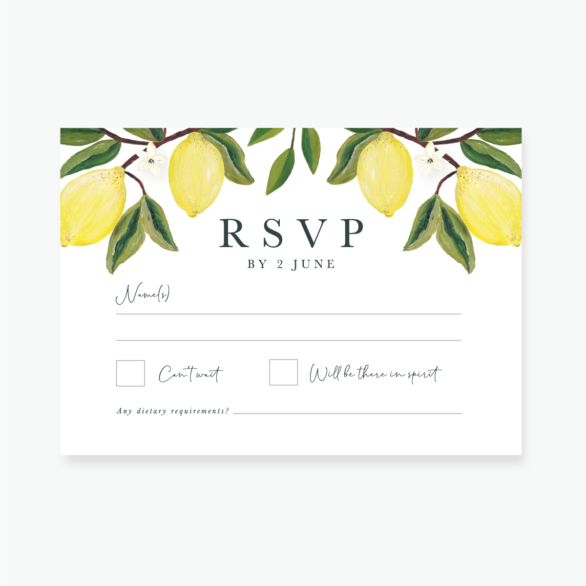Lemon Garden RSVP Card