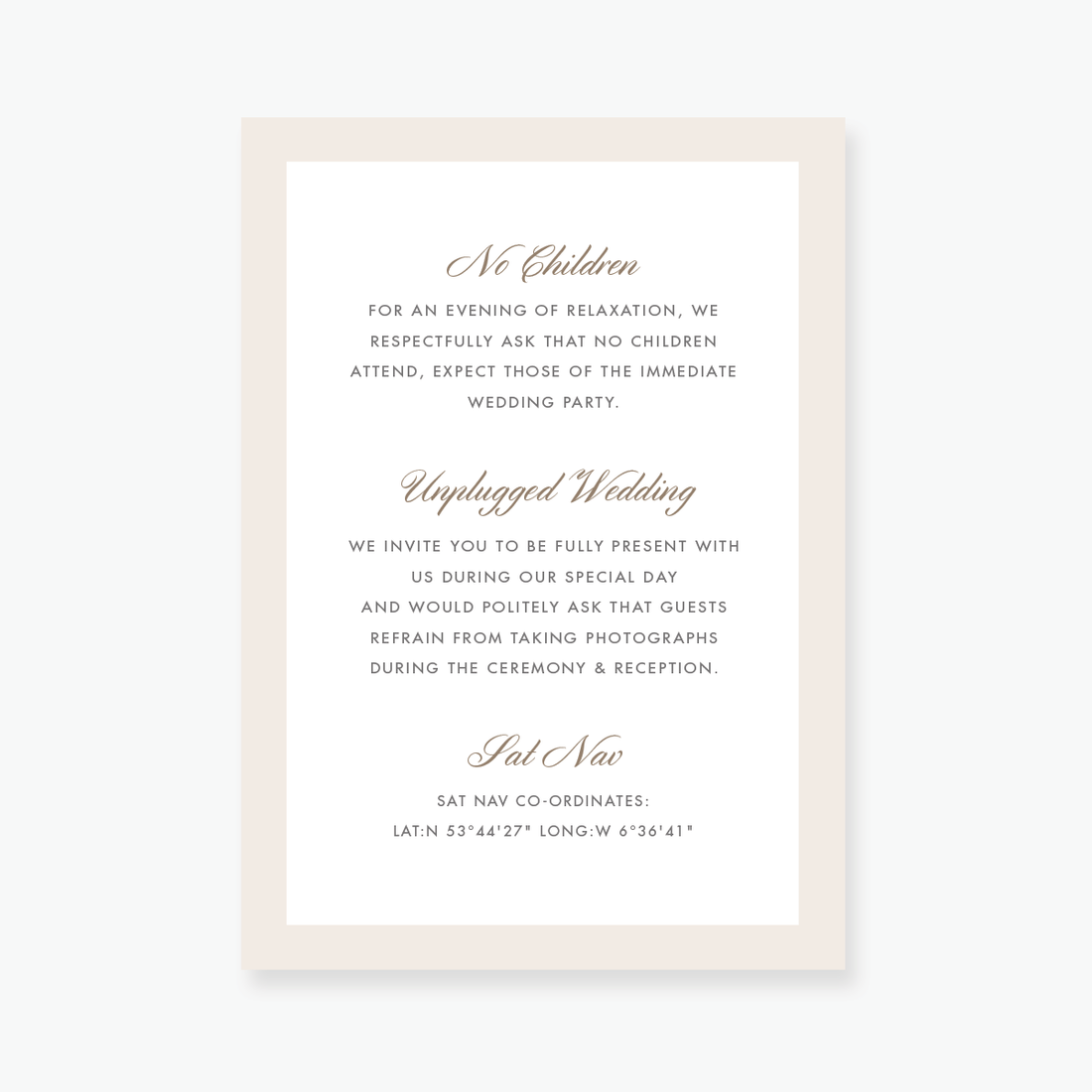 Luxe Enclosure Card