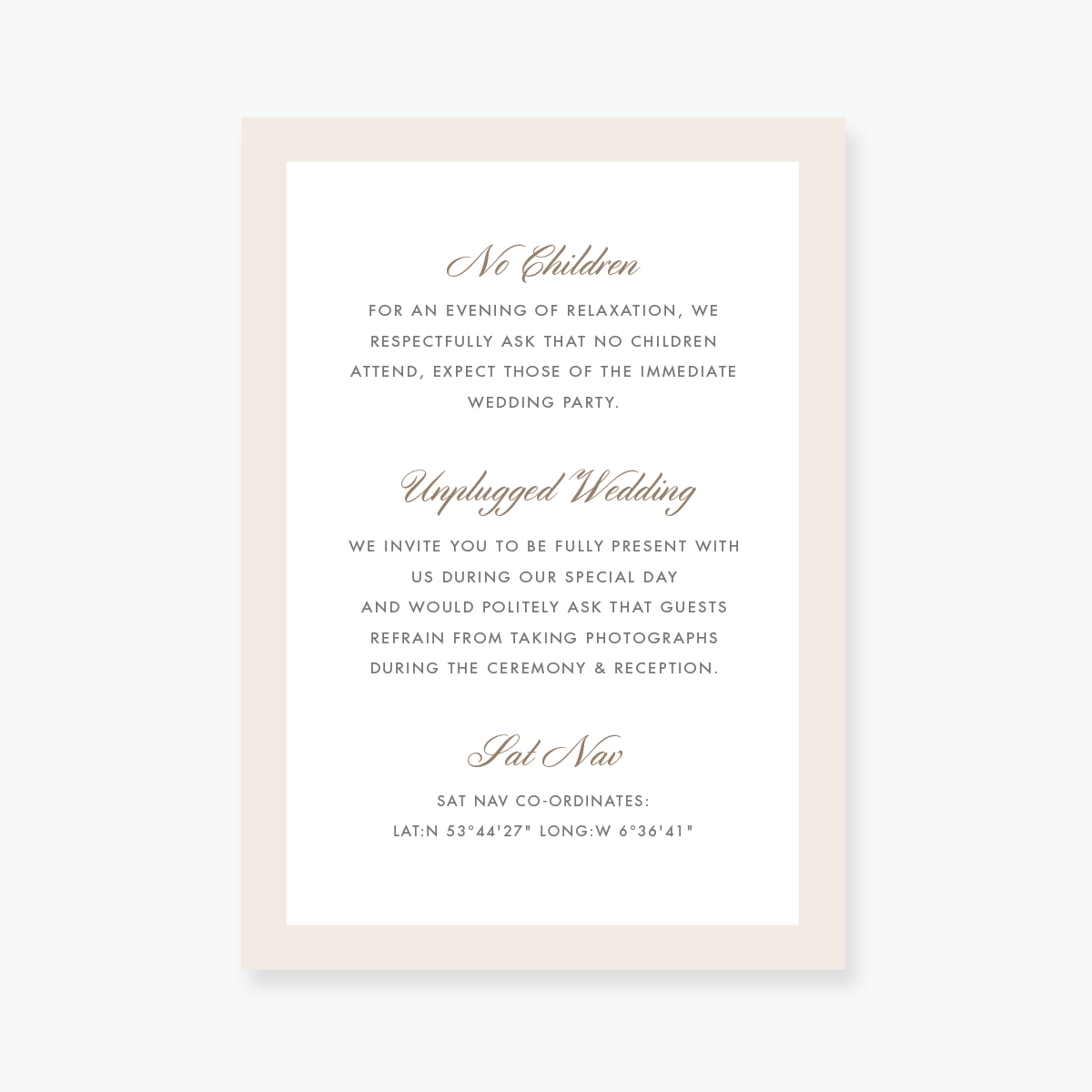 Luxe Enclosure Card