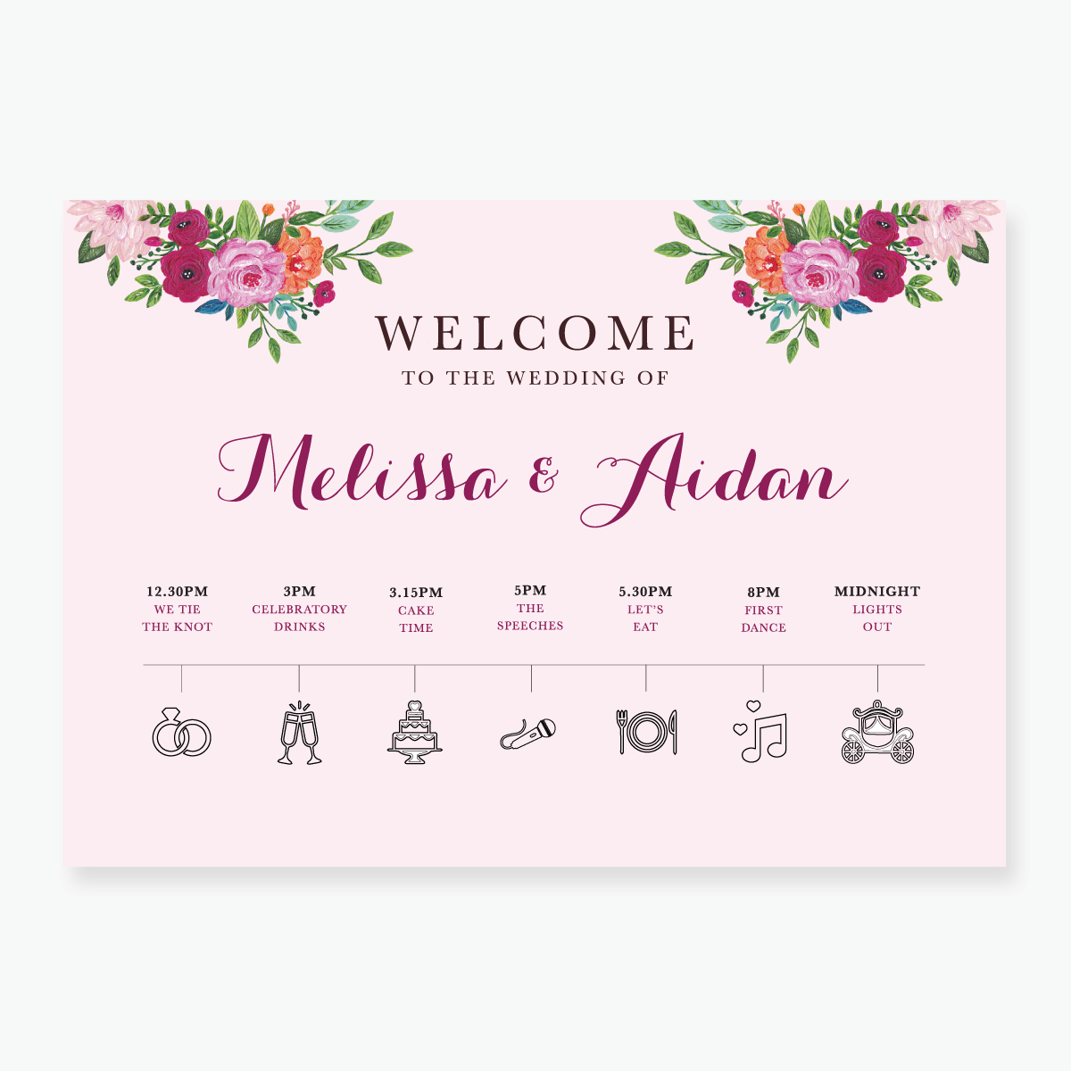 Wild Rose Timeline Board