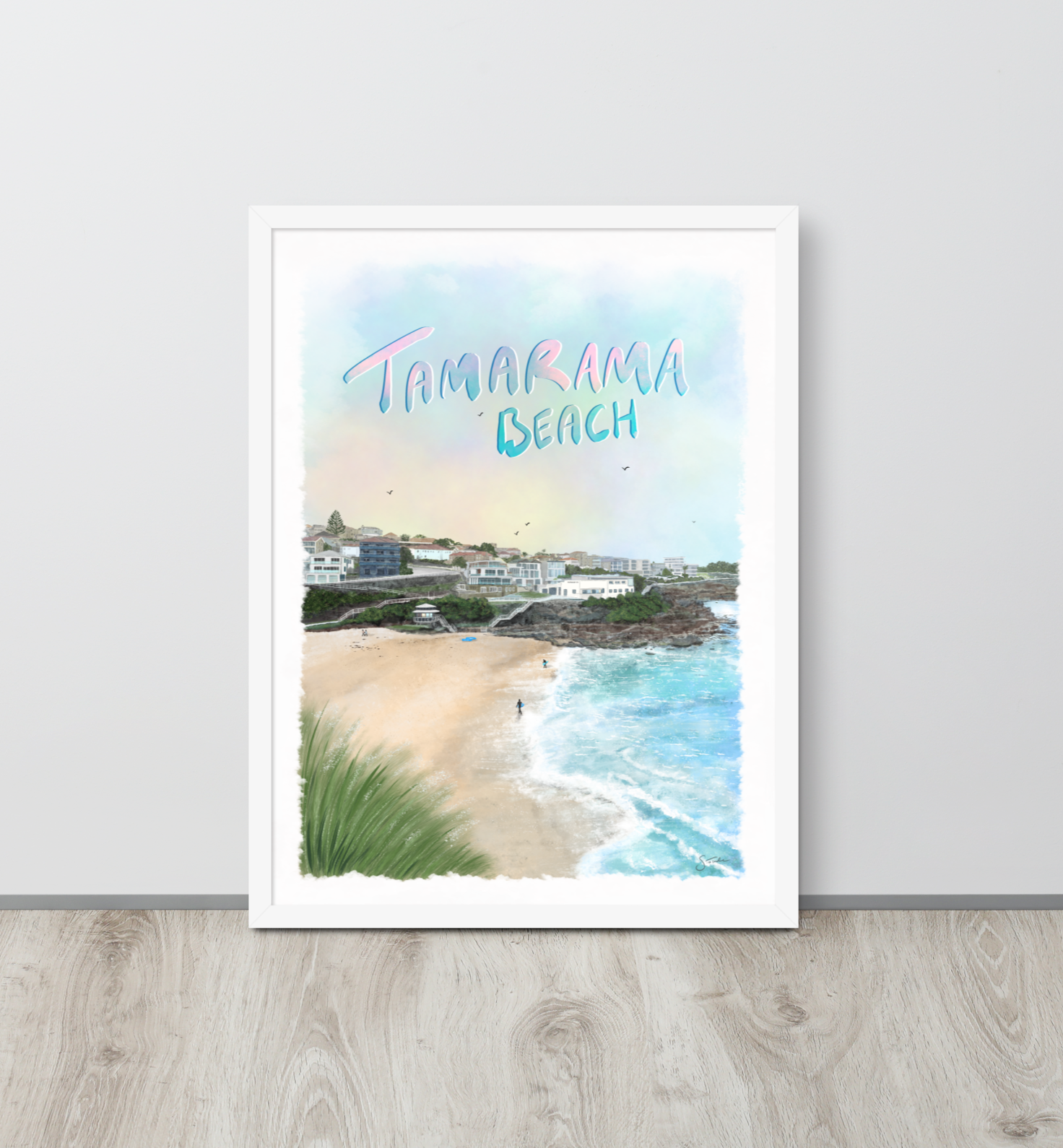 Tamarama Beach Sydney Framed Art Print