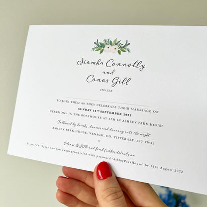 Ashley Park House Wedding Invitation (Flat card)