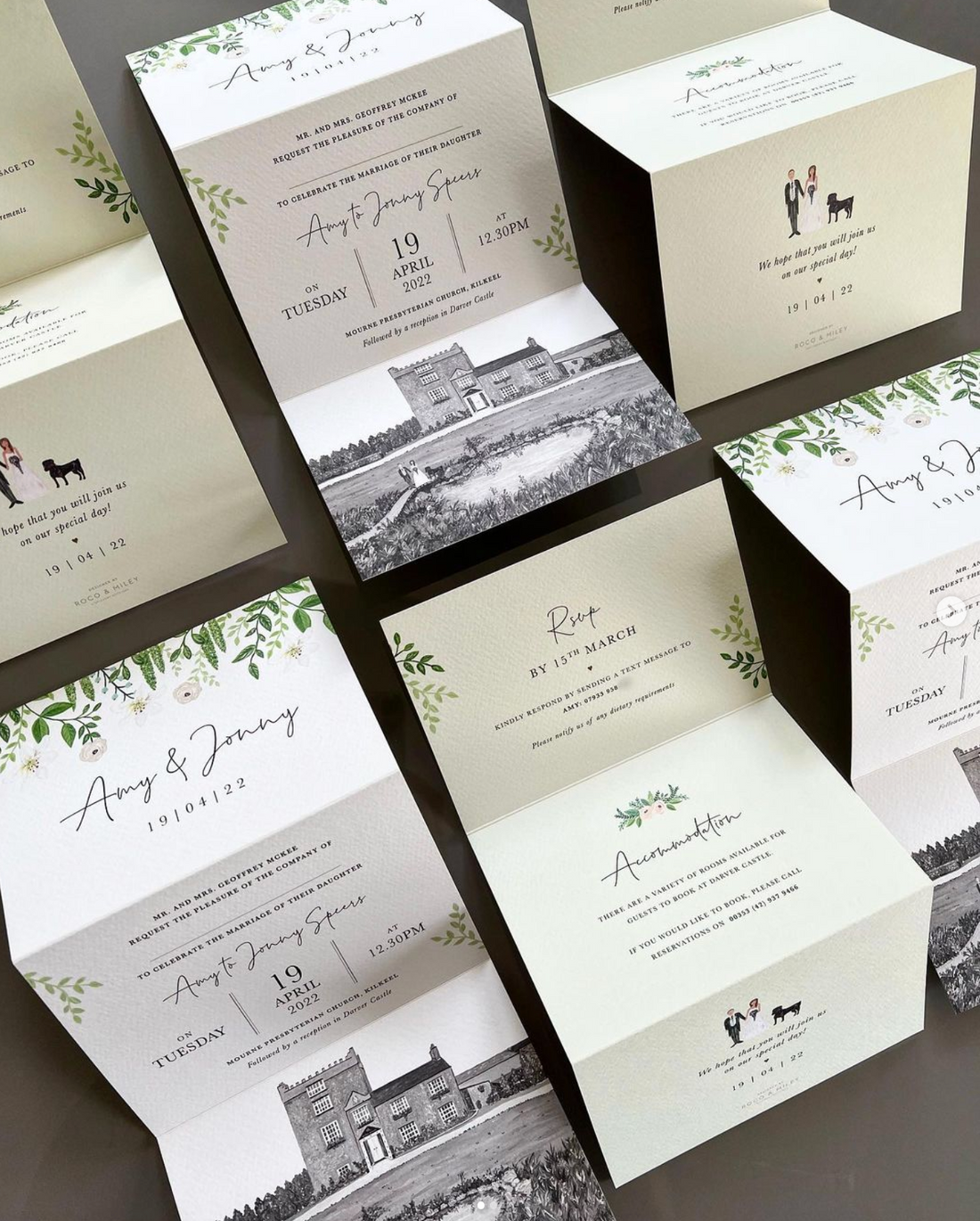 Darver Castle Wedding Invitation (Tri-Fold)