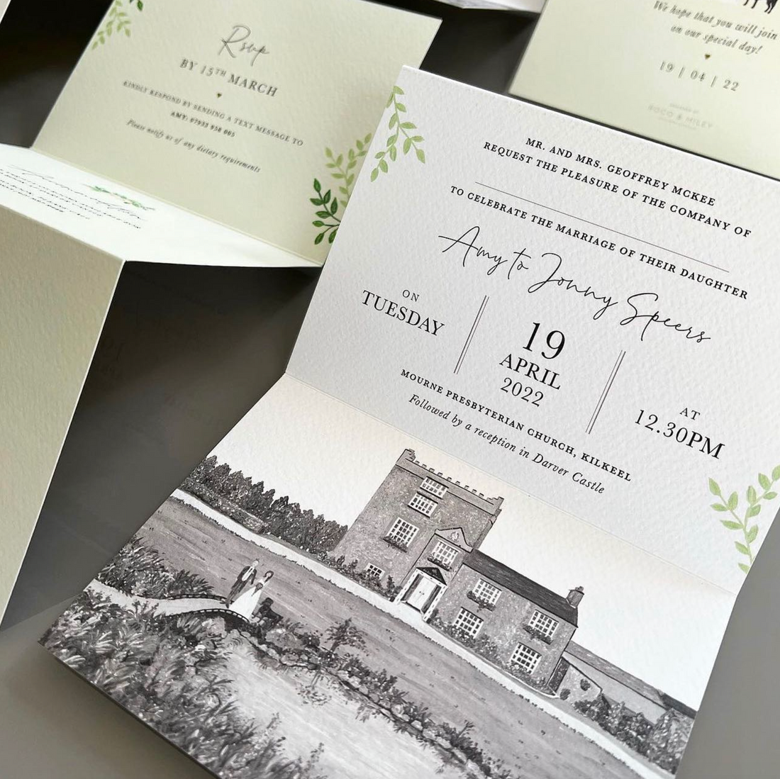 Darver Castle Invitation Sample (Tri-Fold)