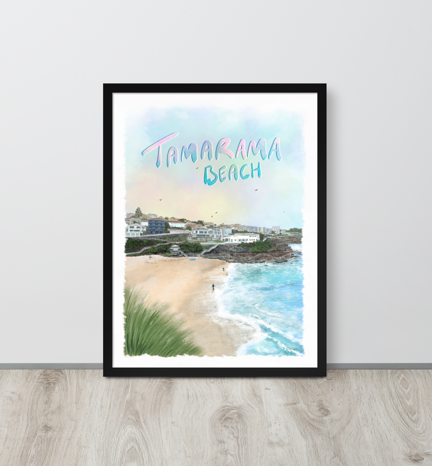 Tamarama Beach Sydney Framed Art Print