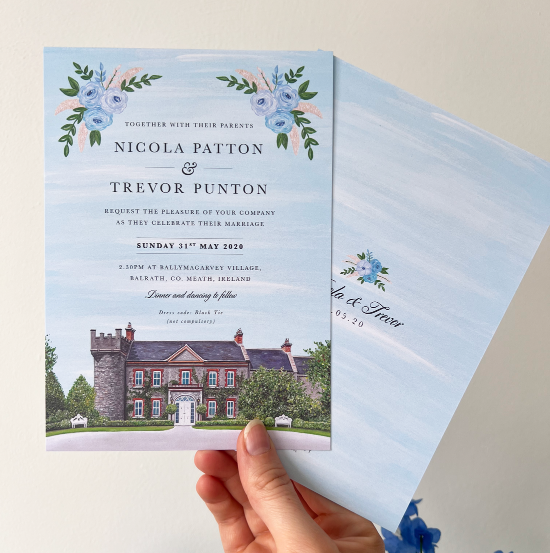 Ballymagarvey Village Wedding Invitation (Flat card)