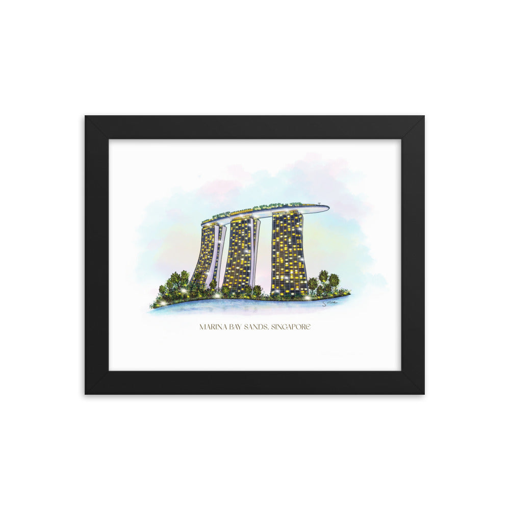 Marina Bay Sands Framed Art Print