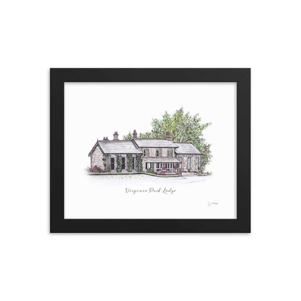 Virginia Park Lodge Colour Framed Art Print