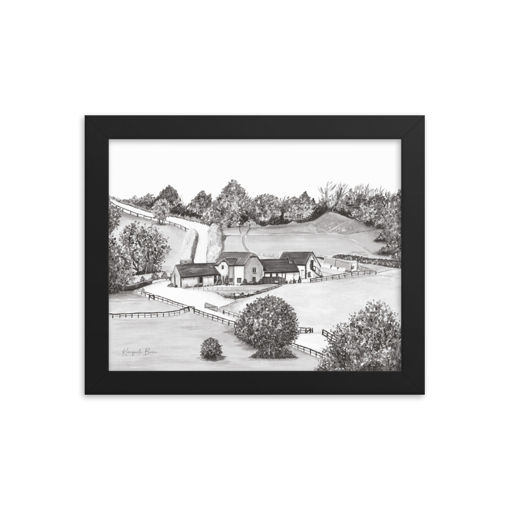 Kingscote Barn Framed Art Print