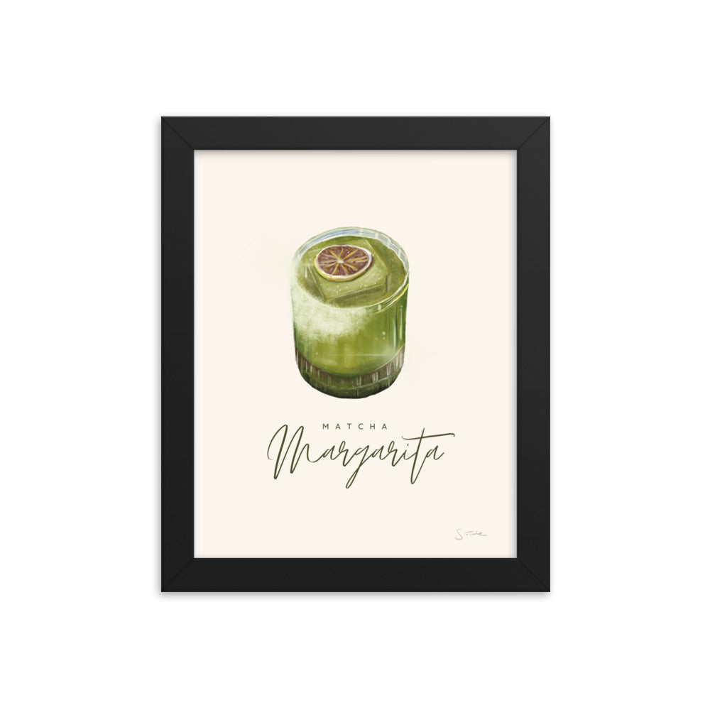 Matcha Margarita Framed Art Print