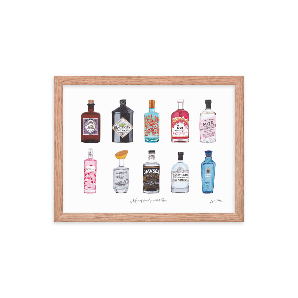 Mix of Gins Framed Art Print