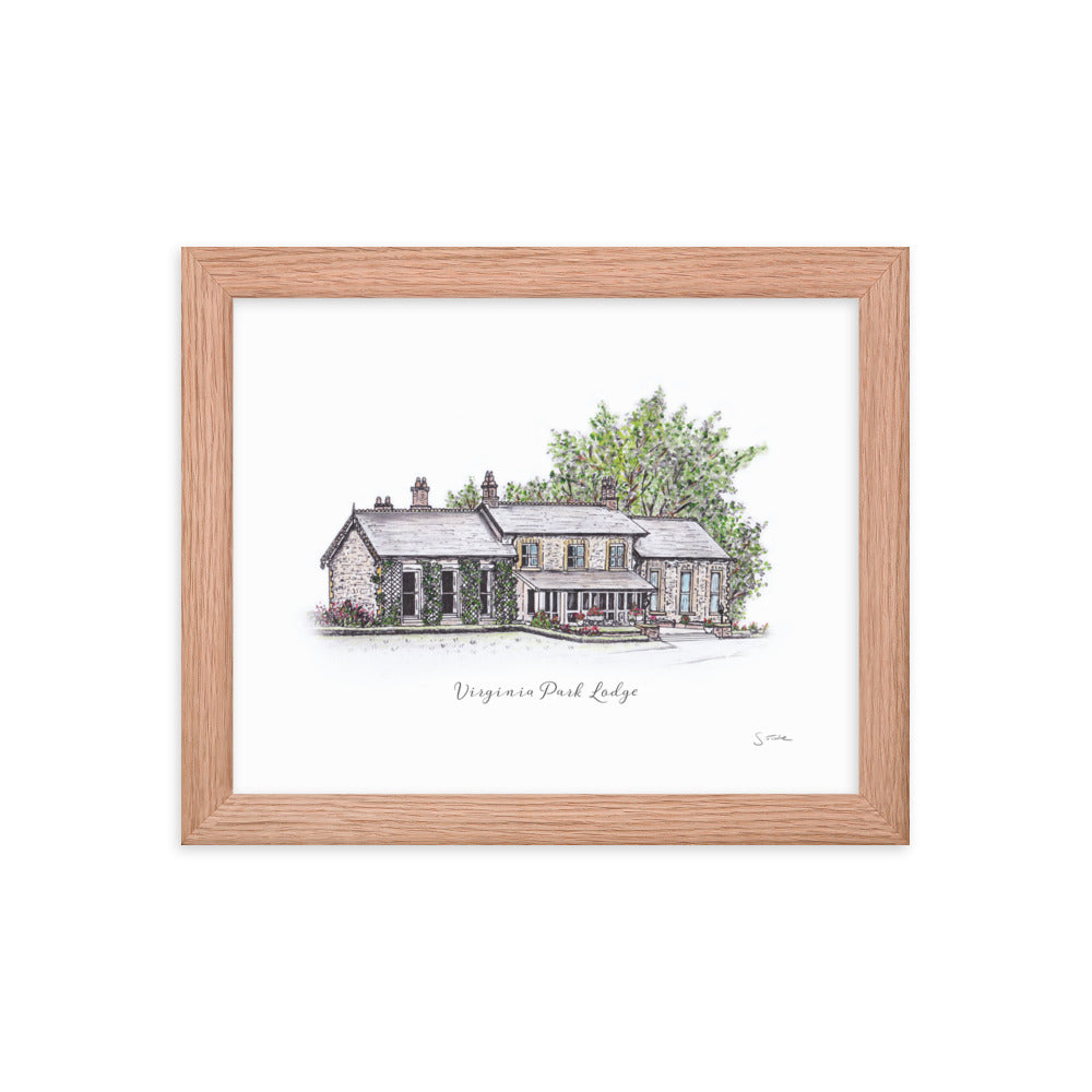 Virginia Park Lodge Colour Framed Art Print