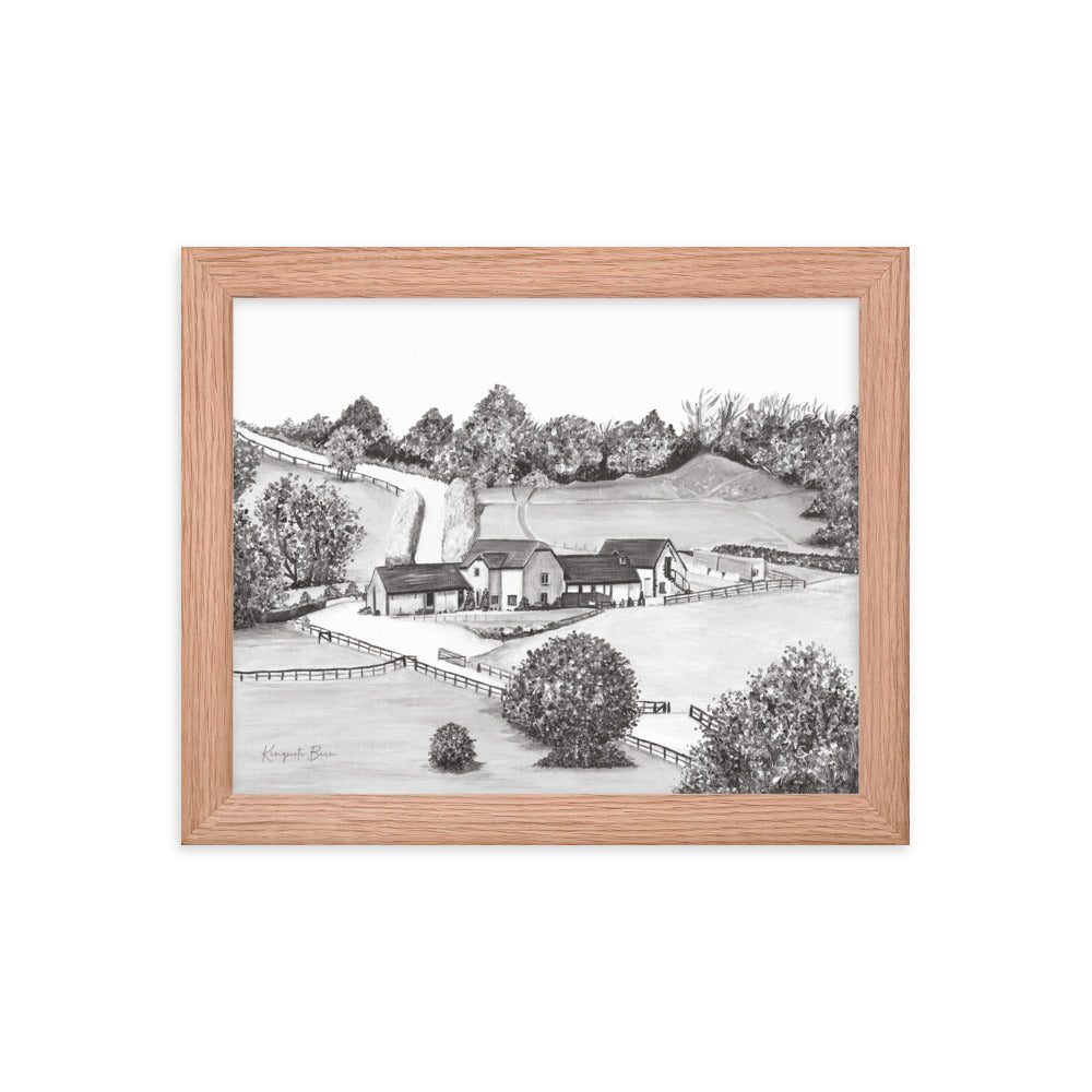 Kingscote Barn Framed Art Print