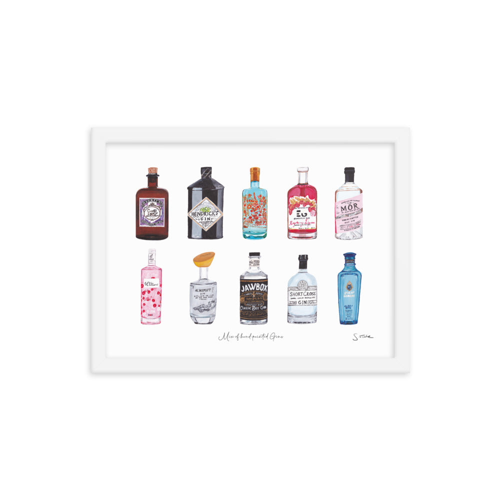 Mix of Gins Framed Art Print