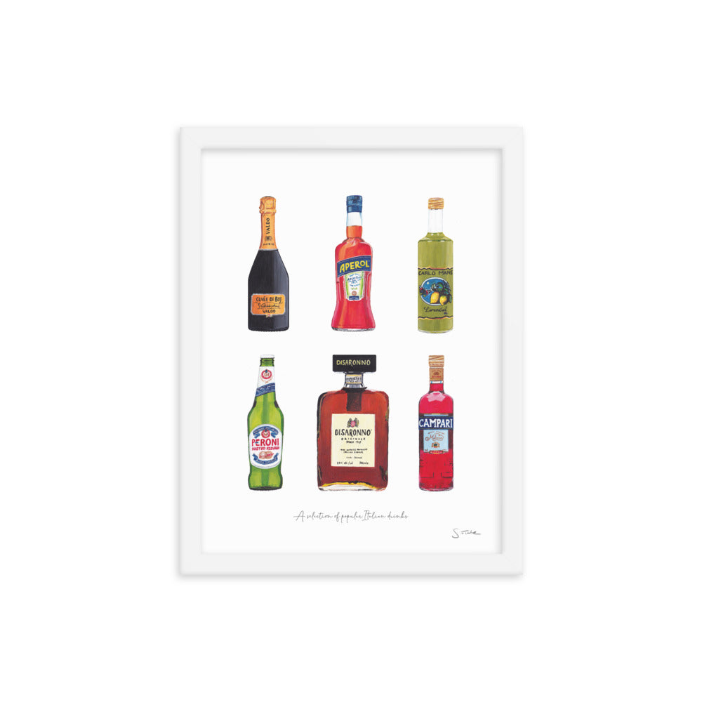 Italian Drinks Framed Art Print