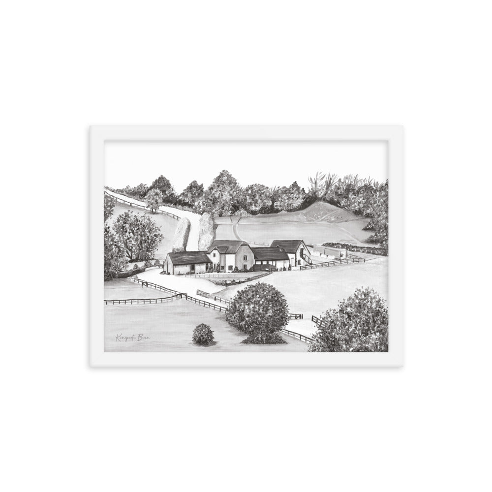 Kingscote Barn Framed Art Print