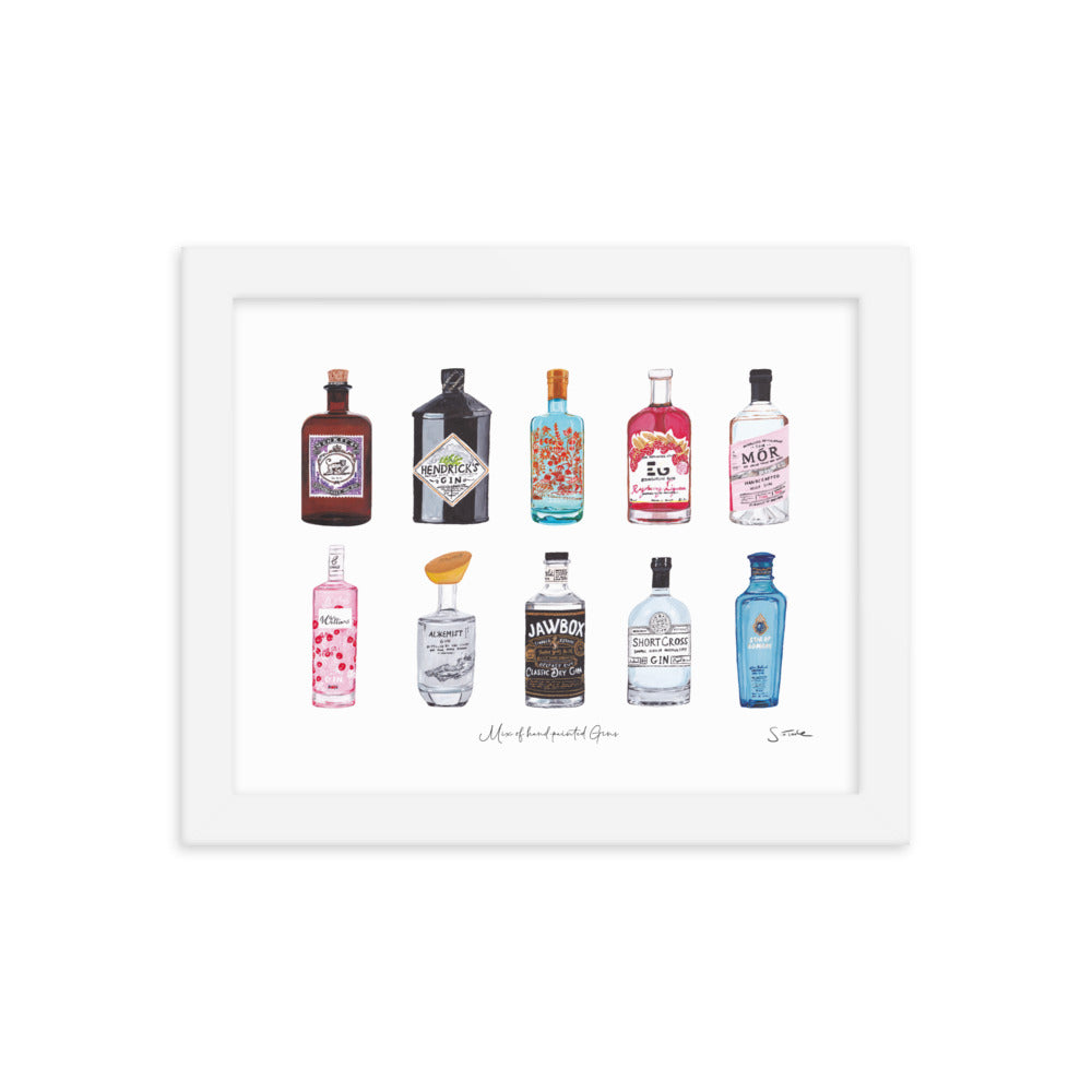 Mix of Gins Framed Art Print