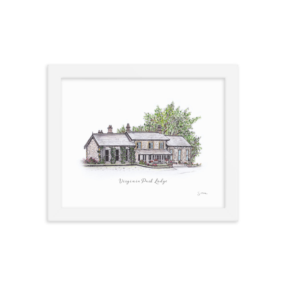 Virginia Park Lodge Colour Framed Art Print