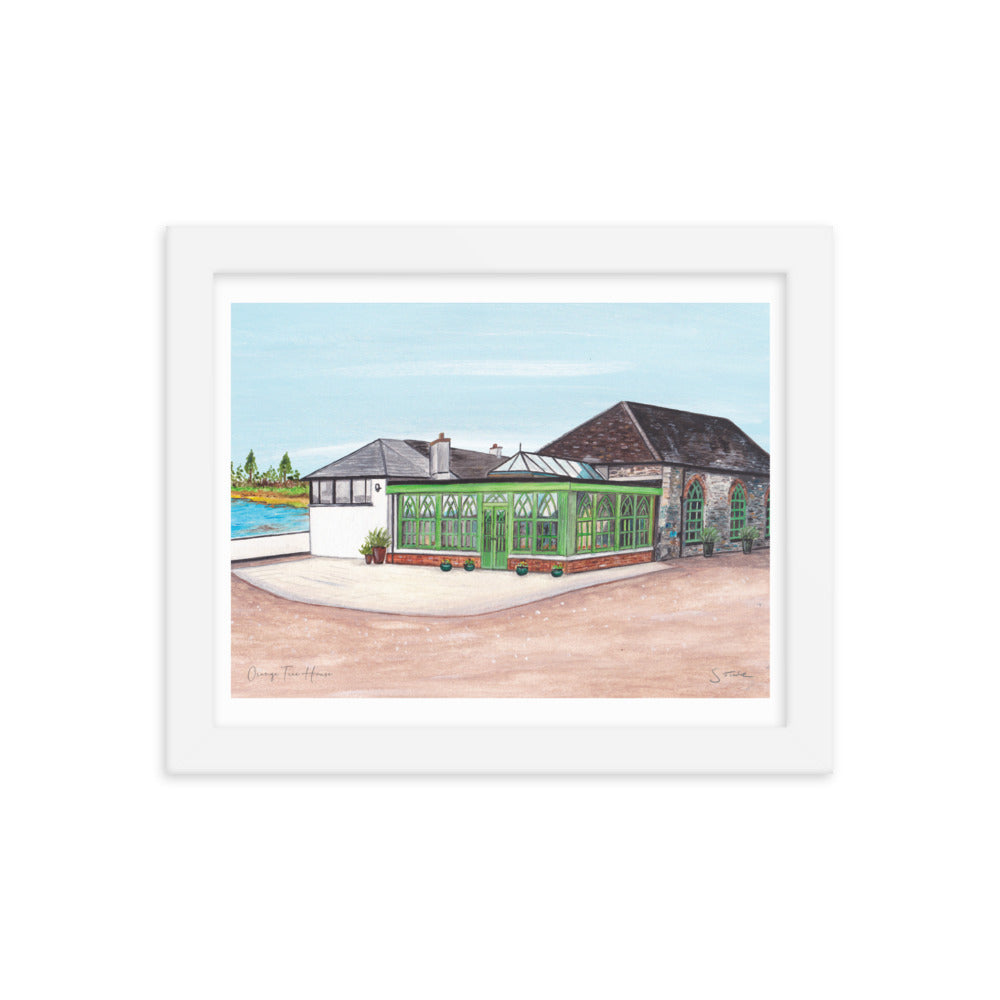 Orange Tree House Framed Art Print